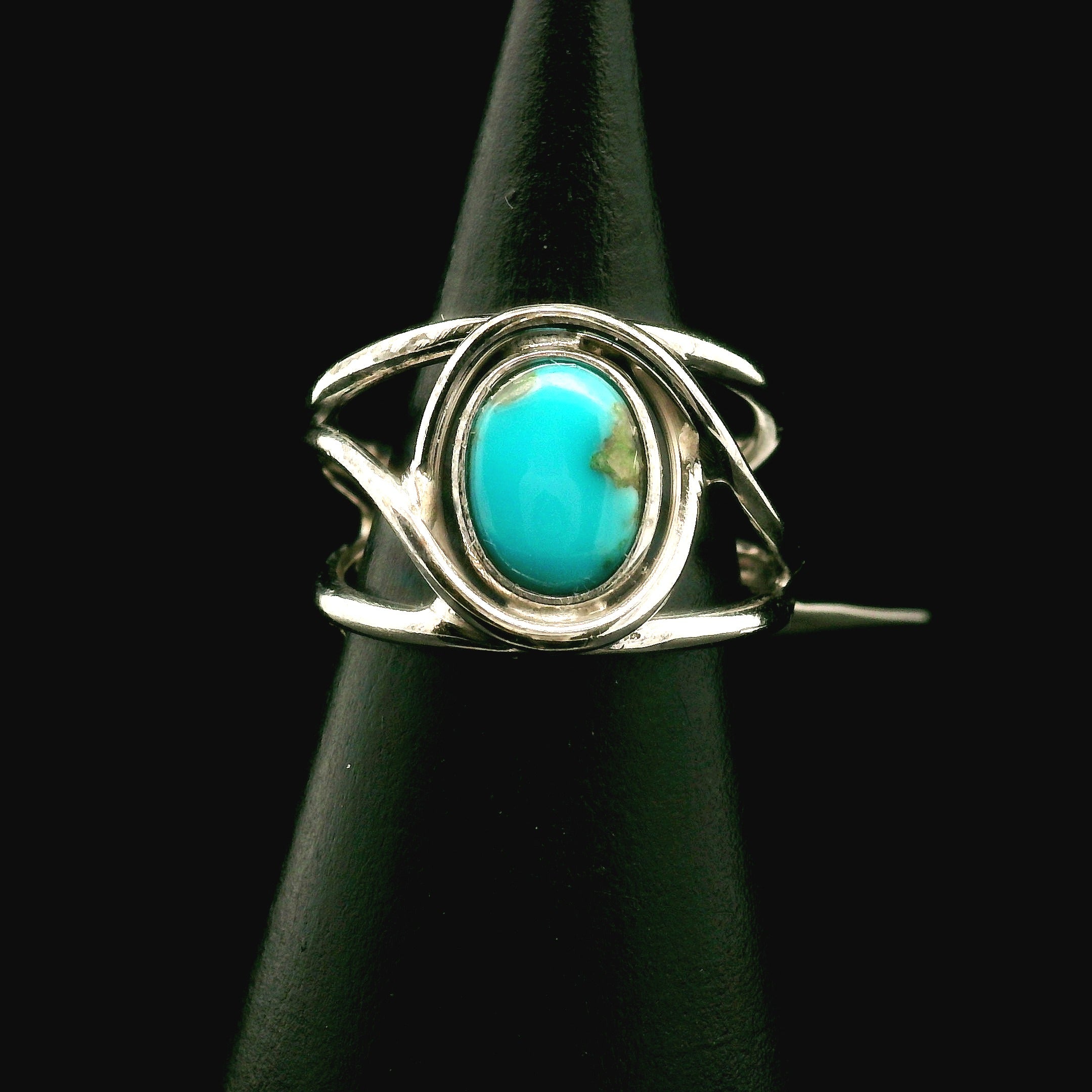 Turquoise Midi Cuff Ring for Good Luck, Prosperity and Protection