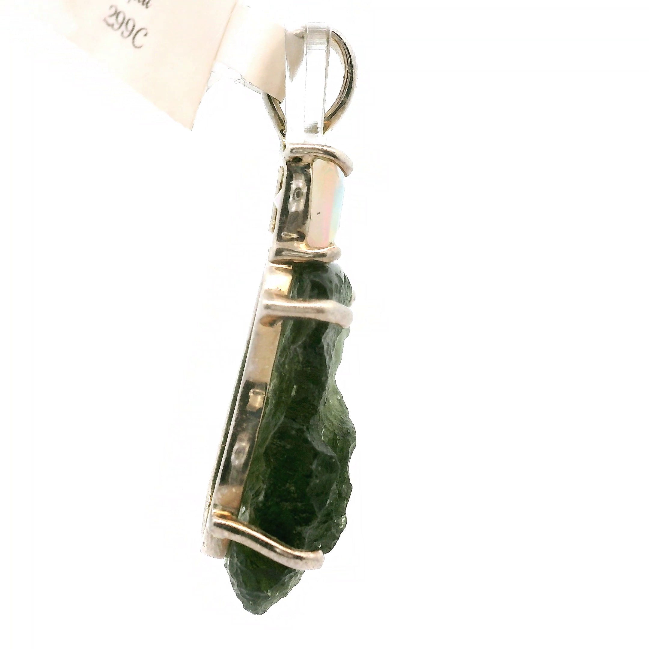 Moldavite Pendant .925 Silver for Manifesting Miracles