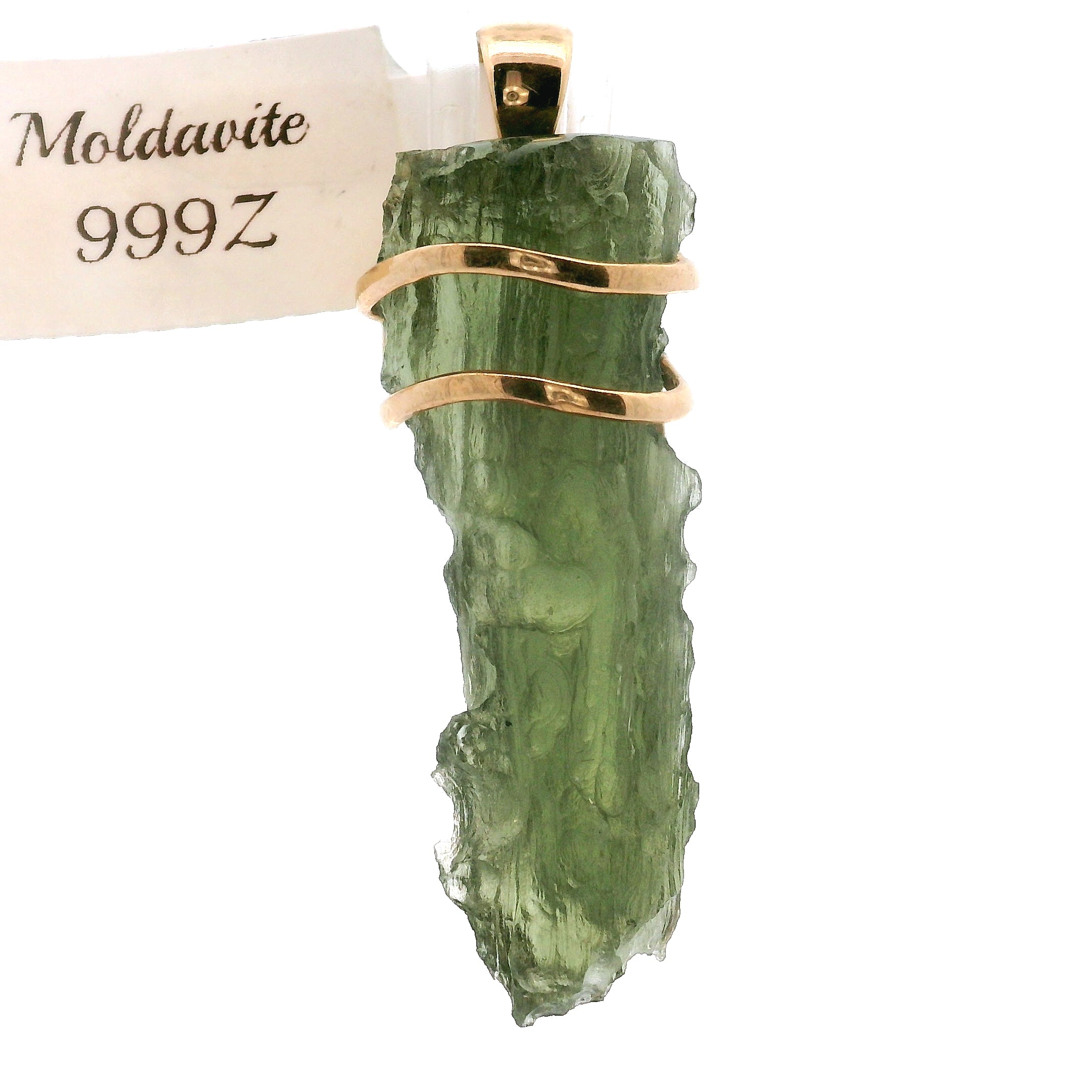 Moldavite Pendant .925 Silver for Manifesting Miracles