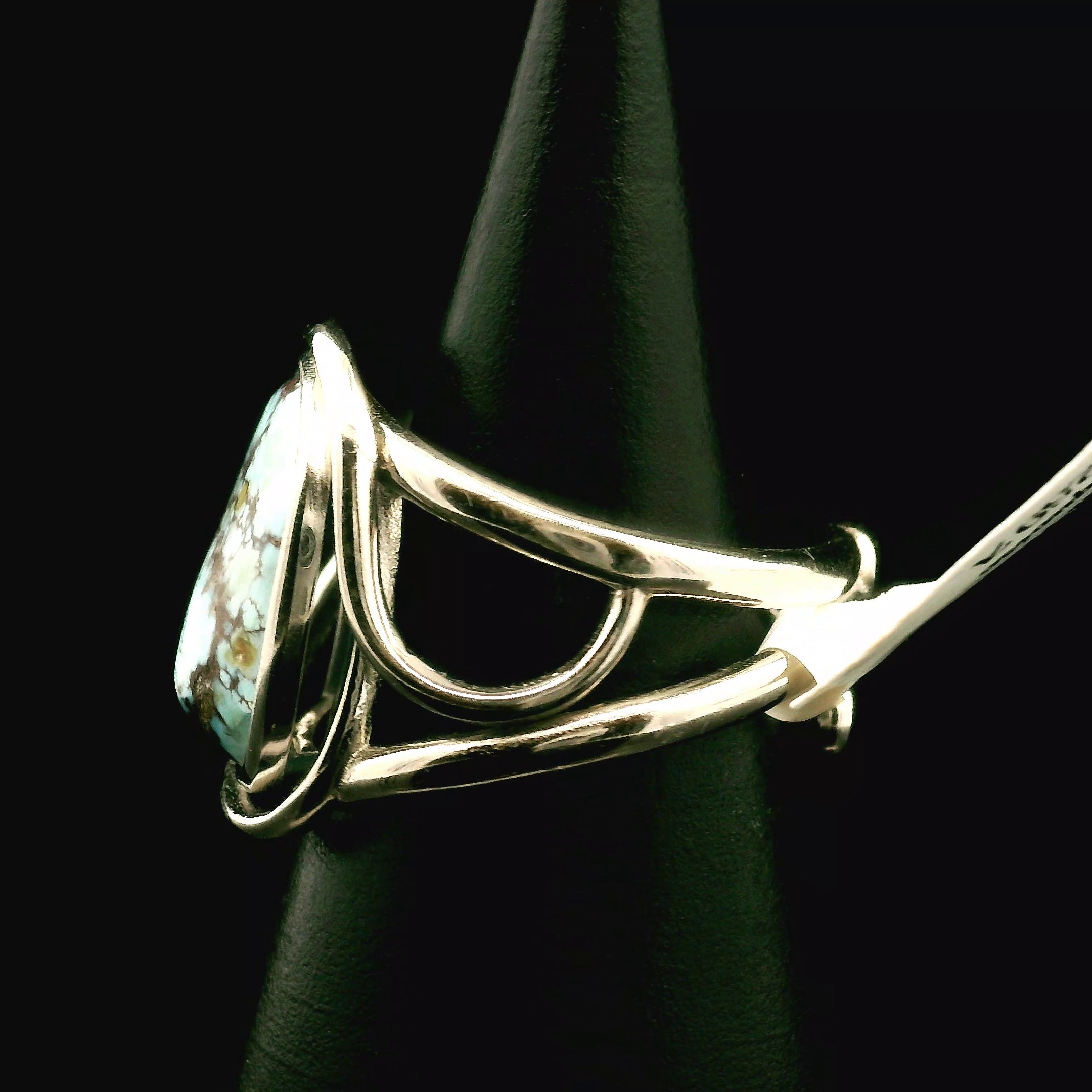 Golden Hills Turquoise Cuff Ring for Good Luck, Prosperity and Protection