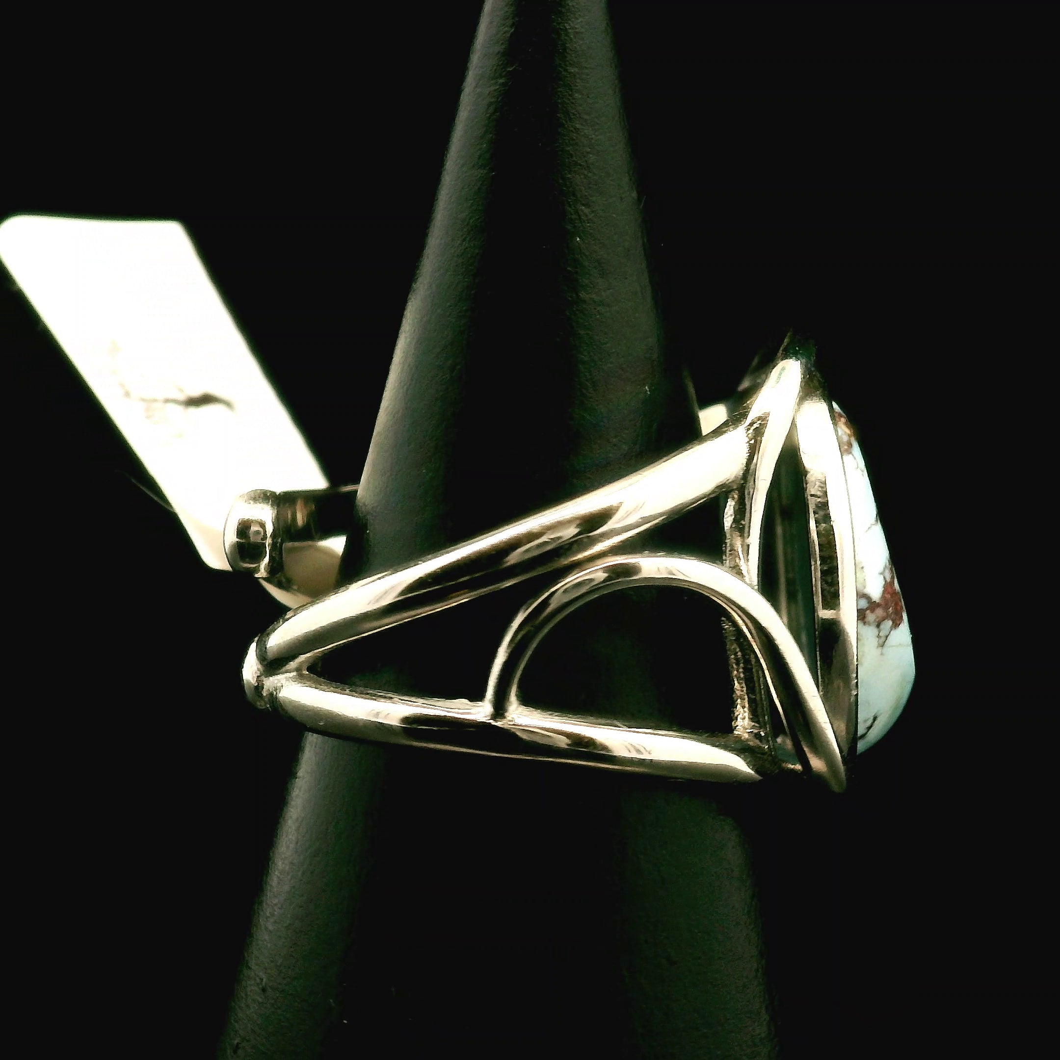 Golden Hills Turquoise Cuff Ring for Good Luck, Prosperity and Protection