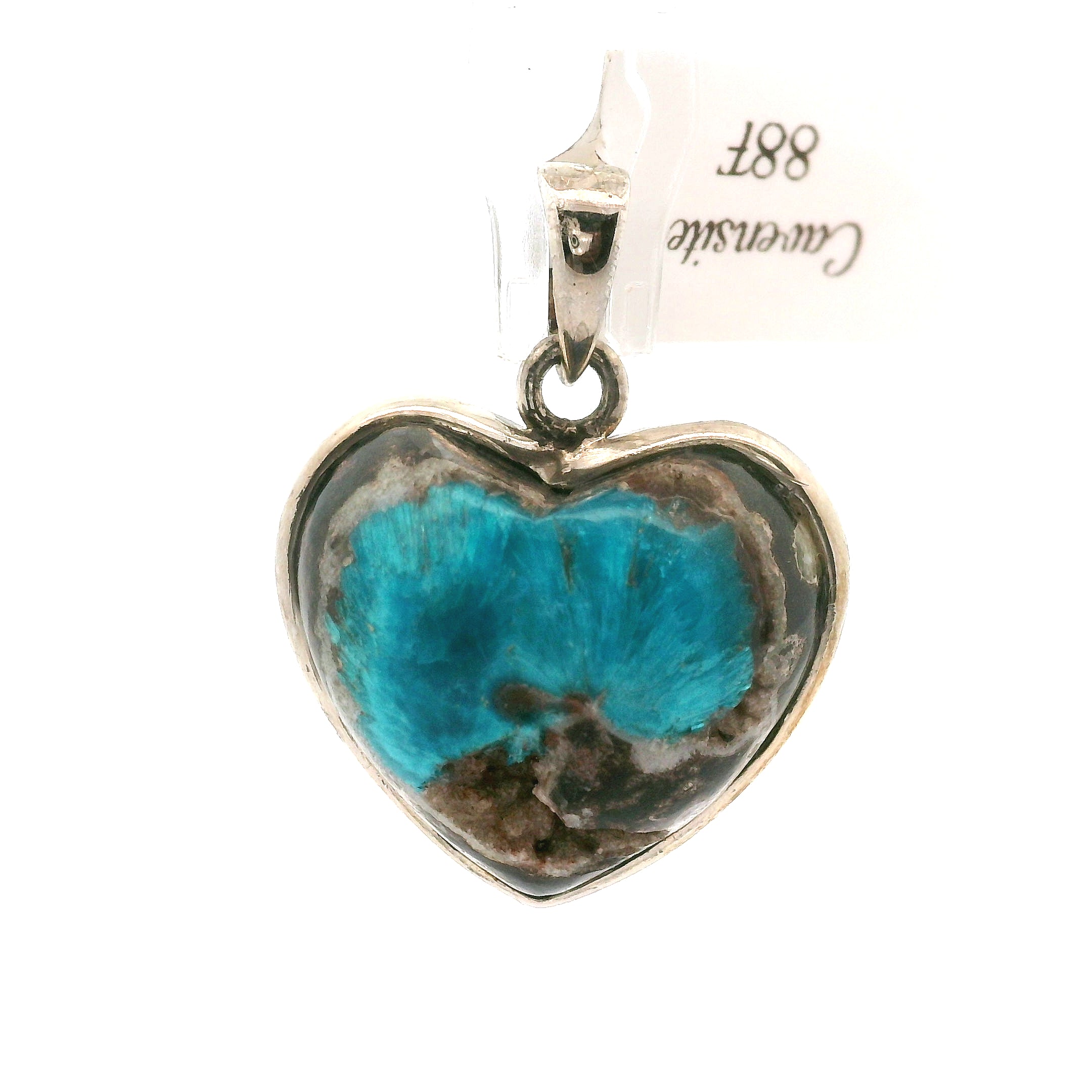 Cavansite Pendant .925 Silver for Expansion of Consciousness, Spiritual Enlightenment and Truth