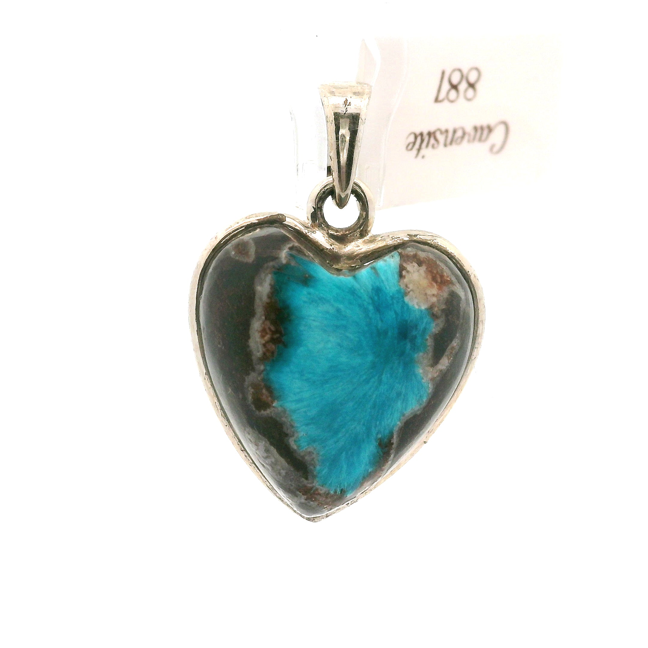 Cavansite Pendant .925 Silver for Expansion of Consciousness, Spiritual Enlightenment and Truth