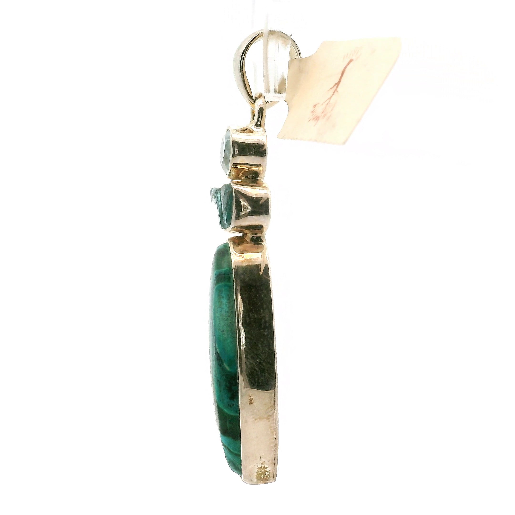 Malachite Multi-Stone Pendants .925 Silver for Abundance, Luck and Transformation