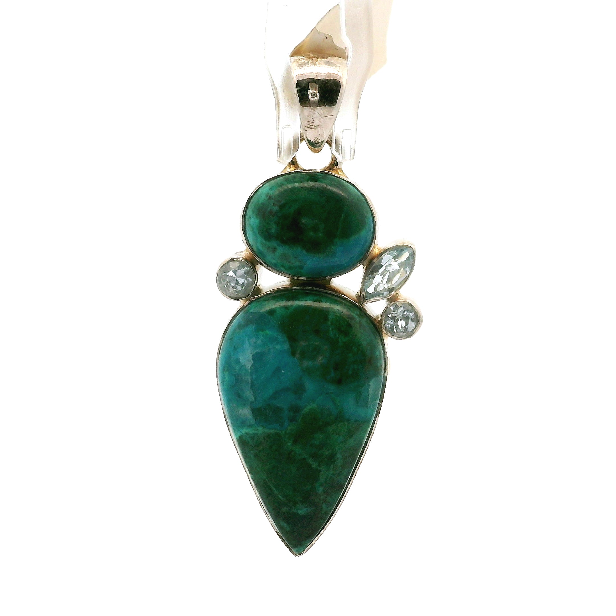Malachite Multi-Stone Pendants .925 Silver for Abundance, Luck and Transformation