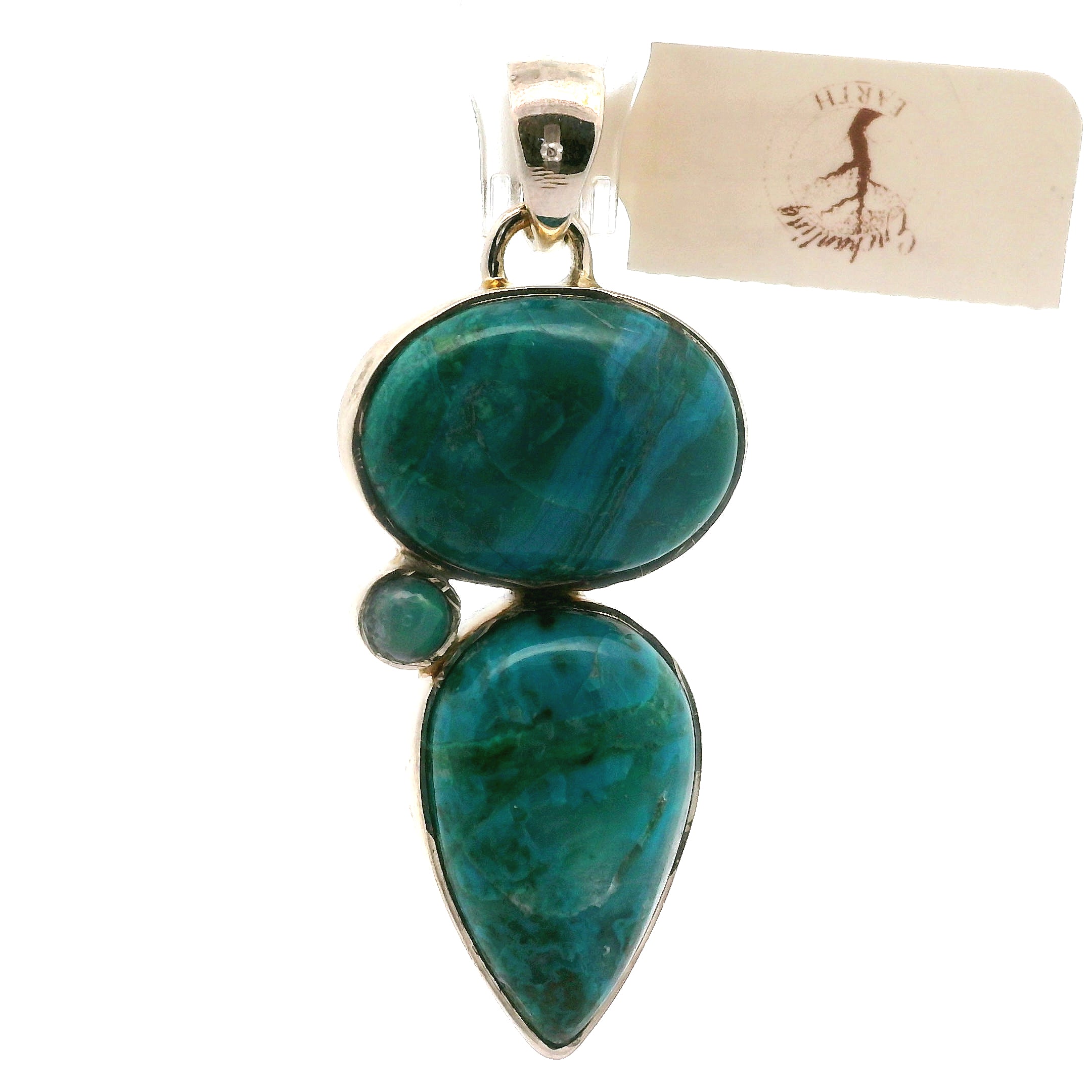 Malachite Multi-Stone Pendants .925 Silver for Abundance, Luck and Transformation