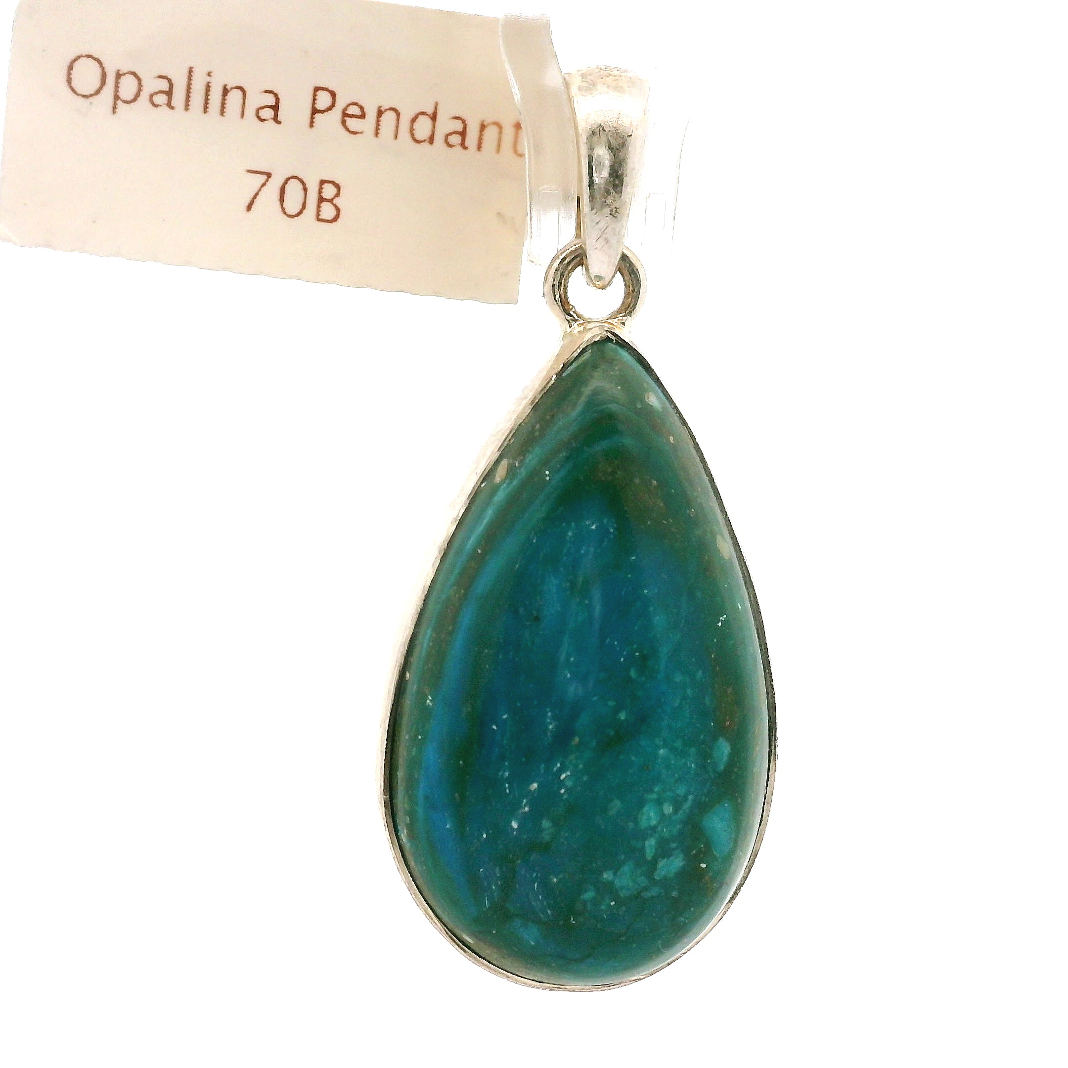 Opalina (Blue Opal) Pendant .925 Silver for Encouraging Surrender to the Divine Will