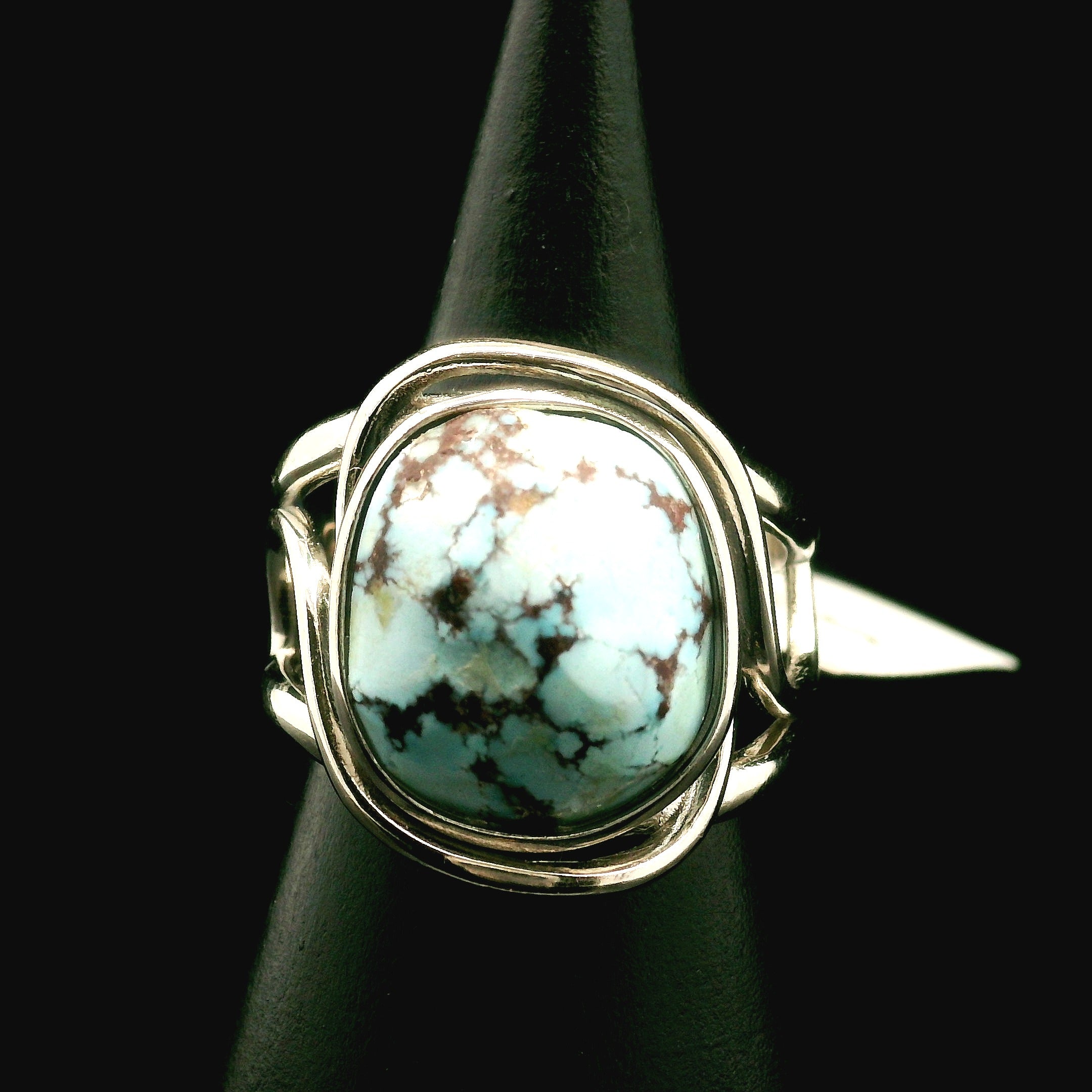 Golden Hills Turquoise Cuff Ring for Good Luck, Prosperity and Protection