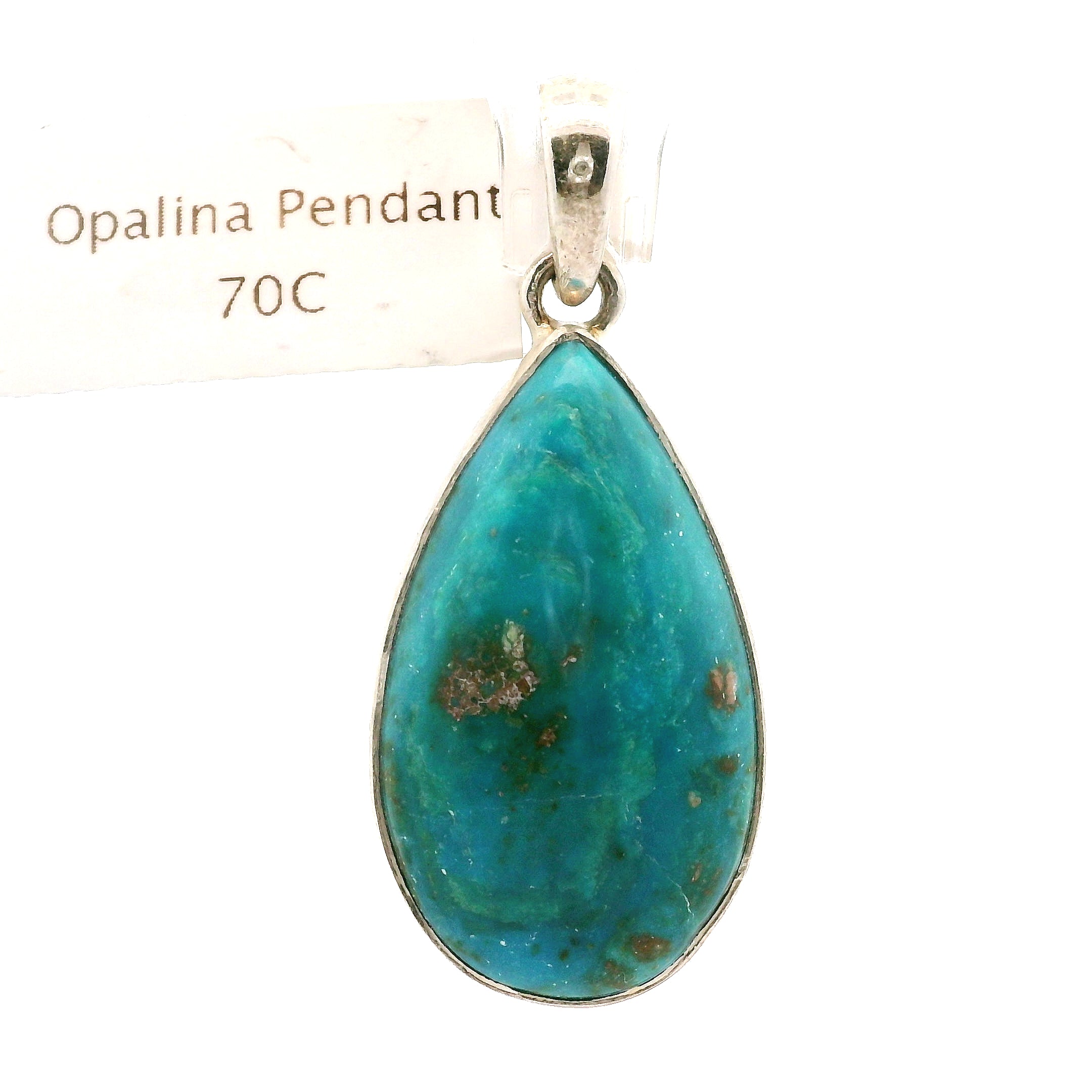 Opalina (Blue Opal) Pendant .925 Silver for Encouraging Surrender to the Divine Will