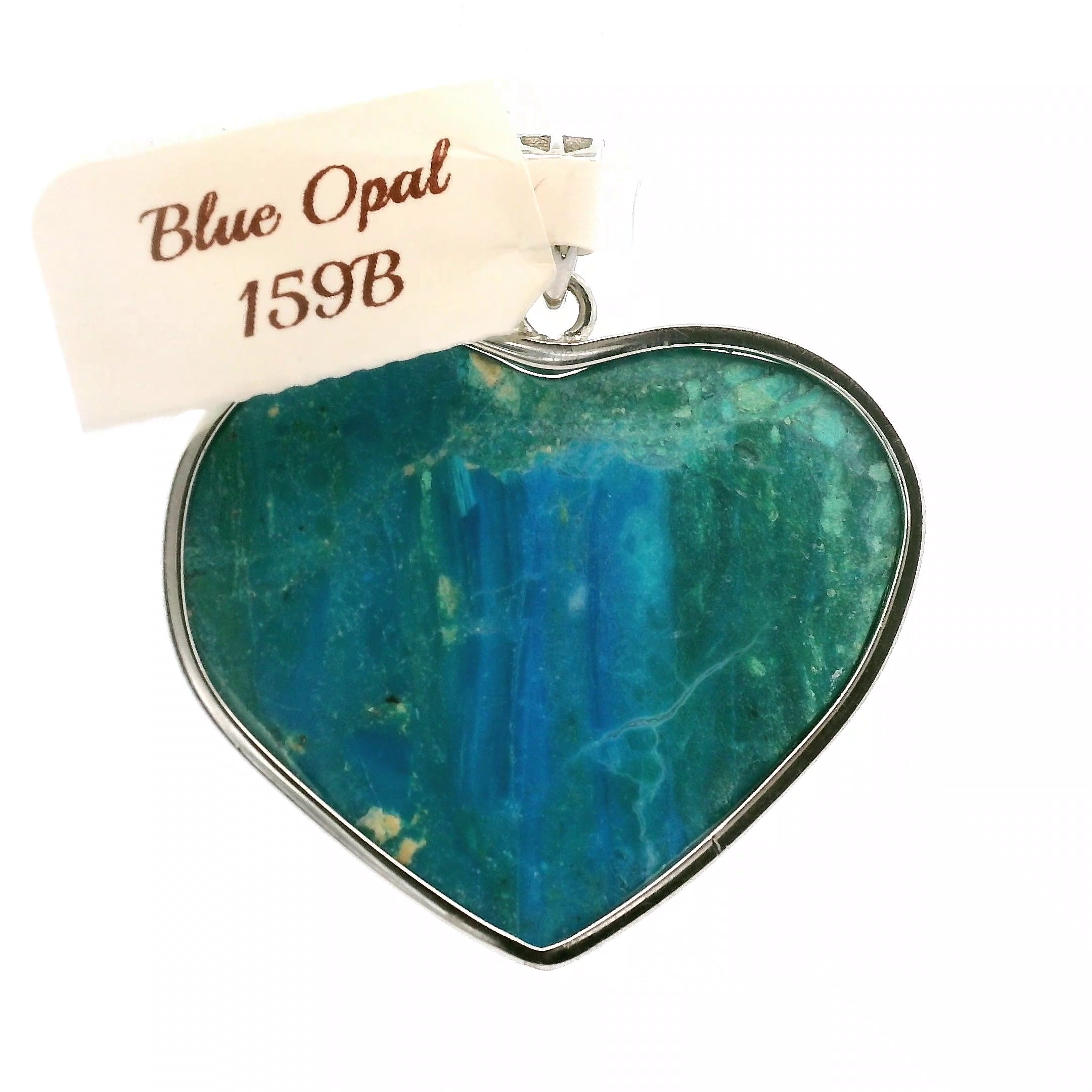 Blue Opal Pendant .925 Silver for Encouraging Surrender to the Divine Will