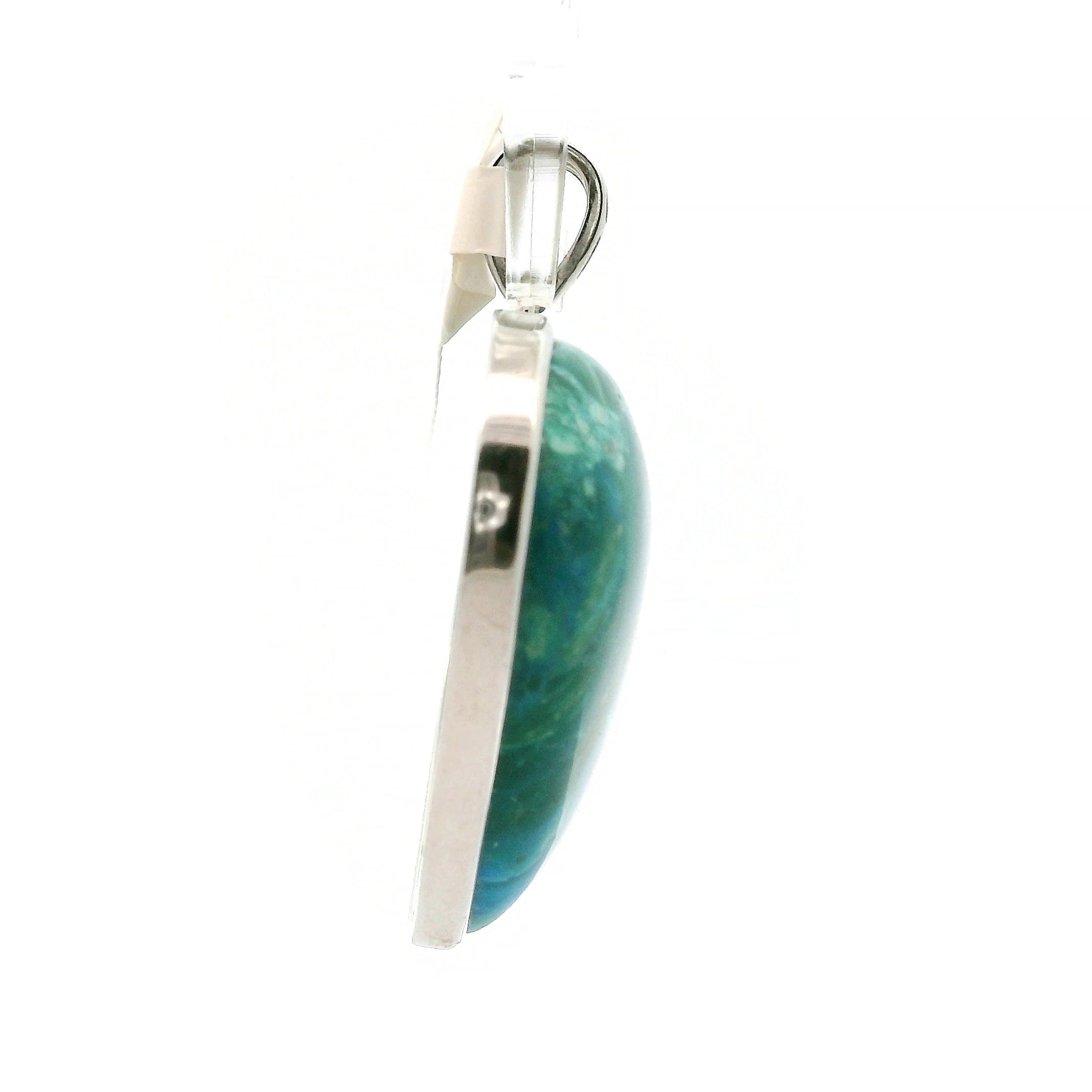 Blue Opal Pendant .925 Silver for Encouraging Surrender to the Divine Will