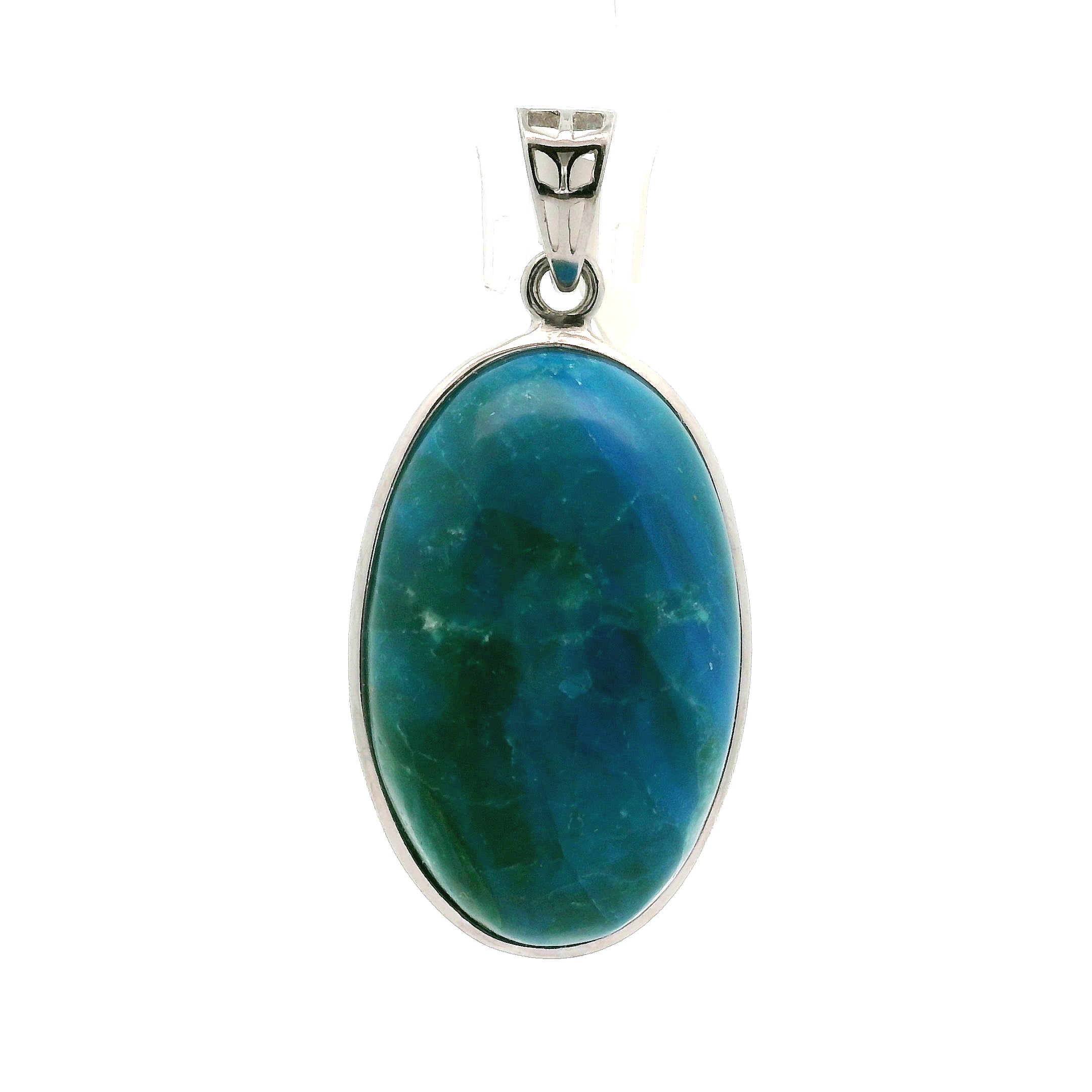 Blue Opal Pendant .925 Silver for Encouraging Surrender to the Divine Will