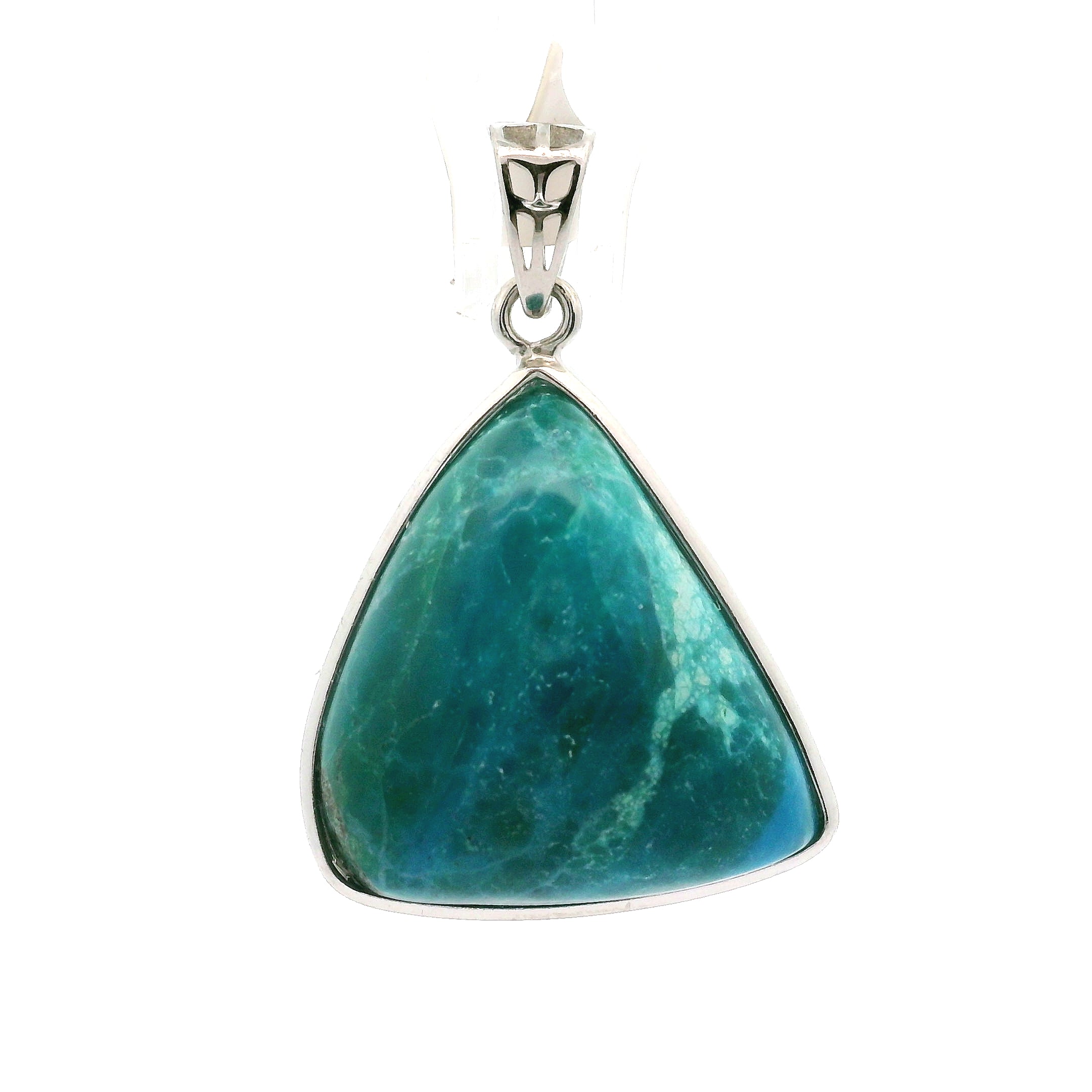 Blue Opal Pendant .925 Silver for Encouraging Surrender to the Divine Will