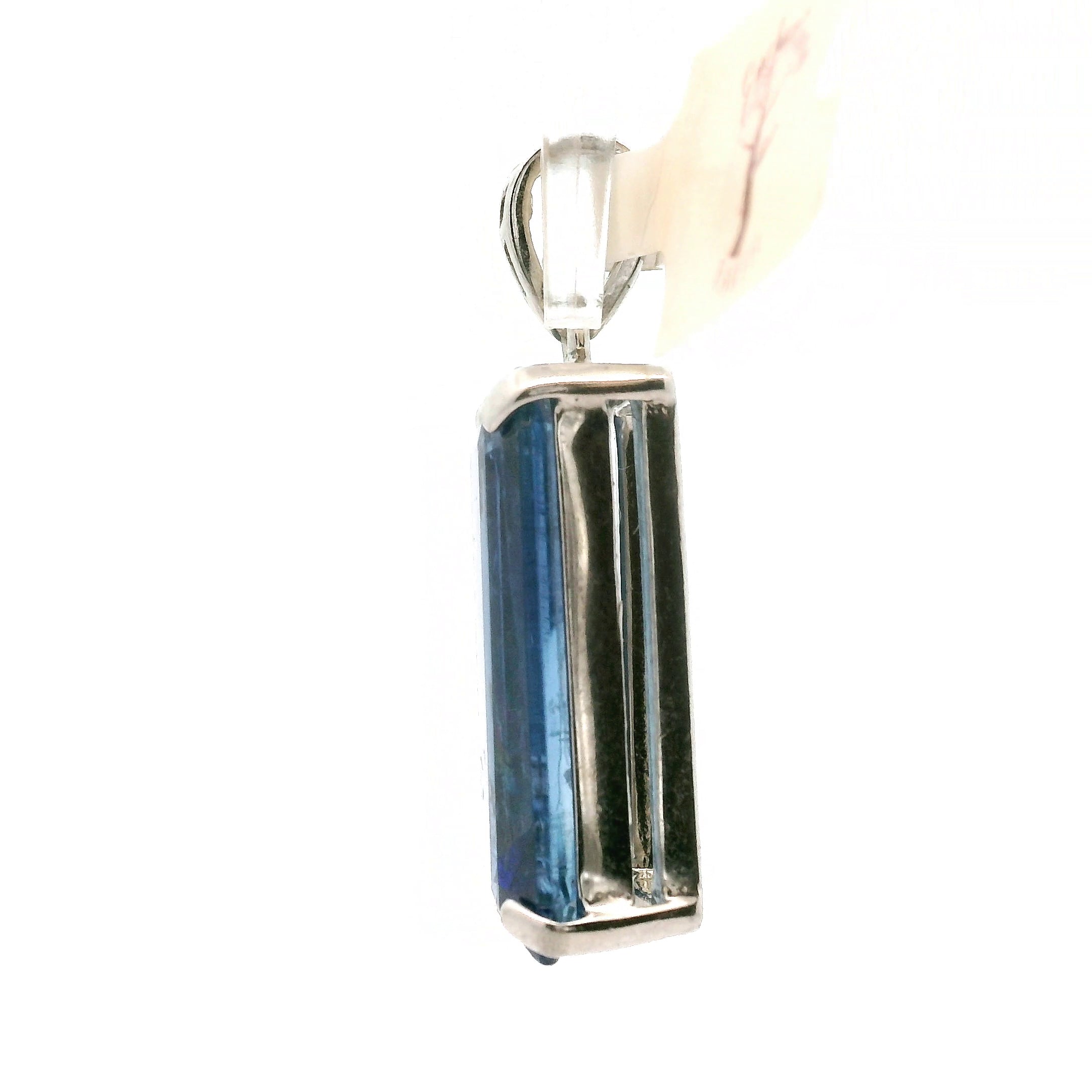 Deep Blue Kyanite Faceted Pendant .925 Silver for Healing Work, High Intuition and Releasing Addiction