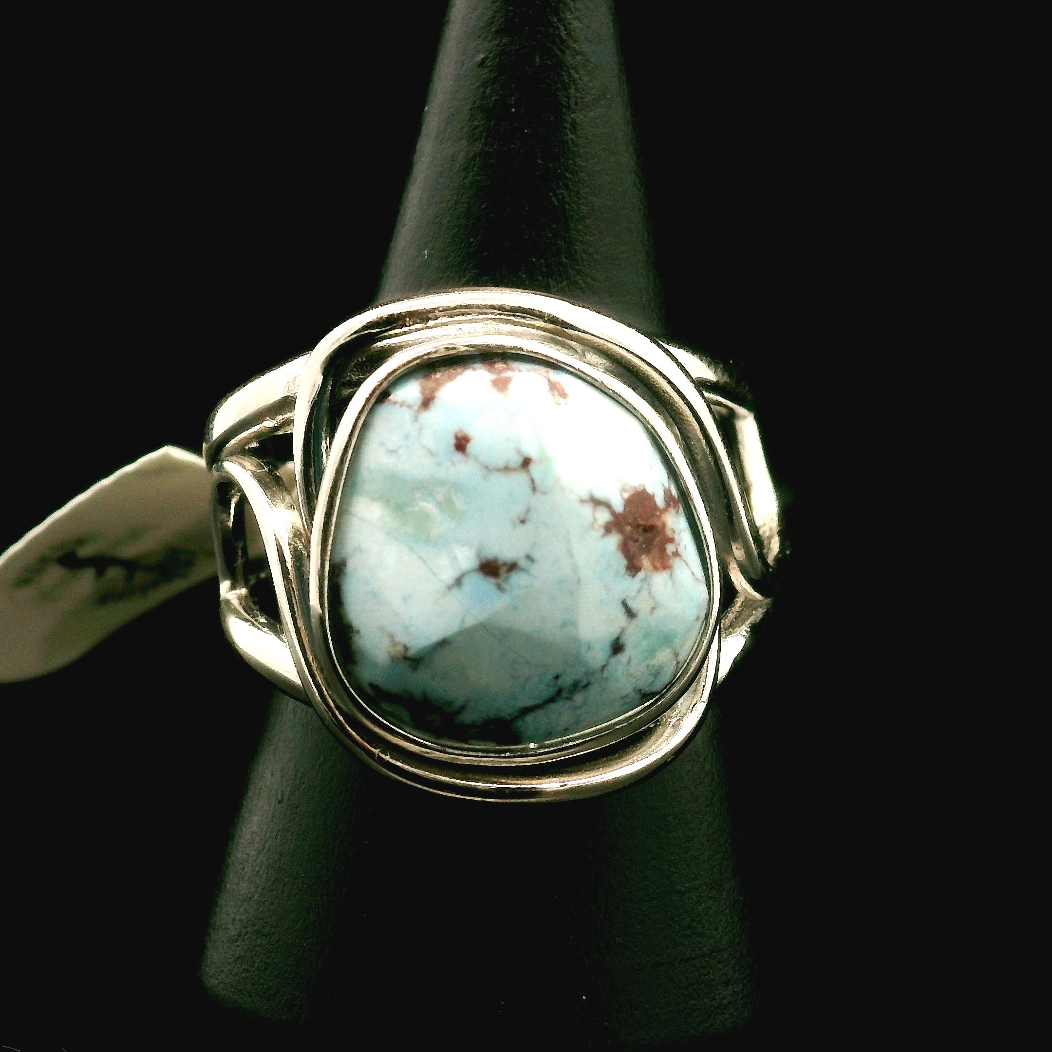 Golden Hills Turquoise Cuff Ring for Good Luck, Prosperity and Protection