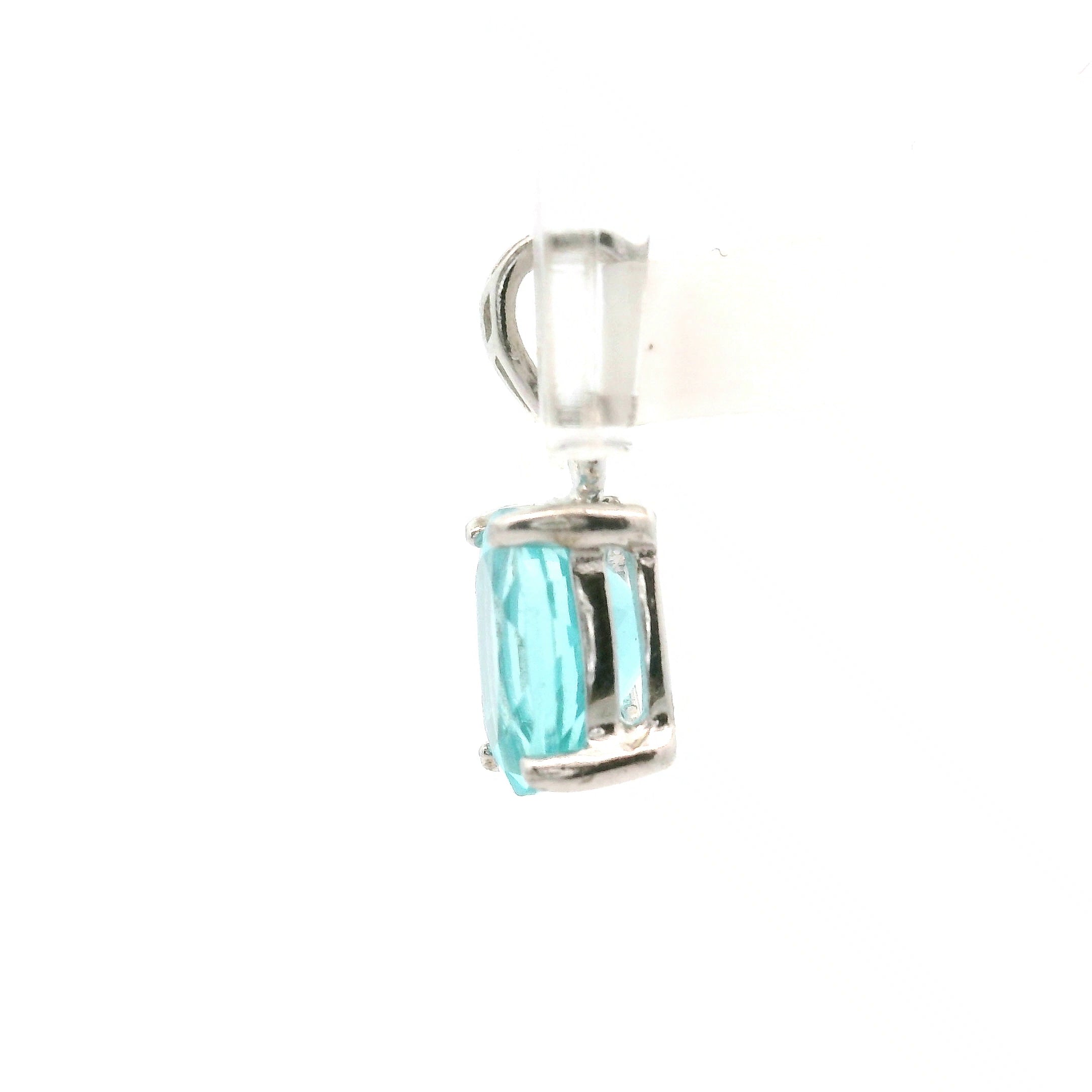 Blue Apatite Mini Pendant .925 Silver for Overall Health and Wellness