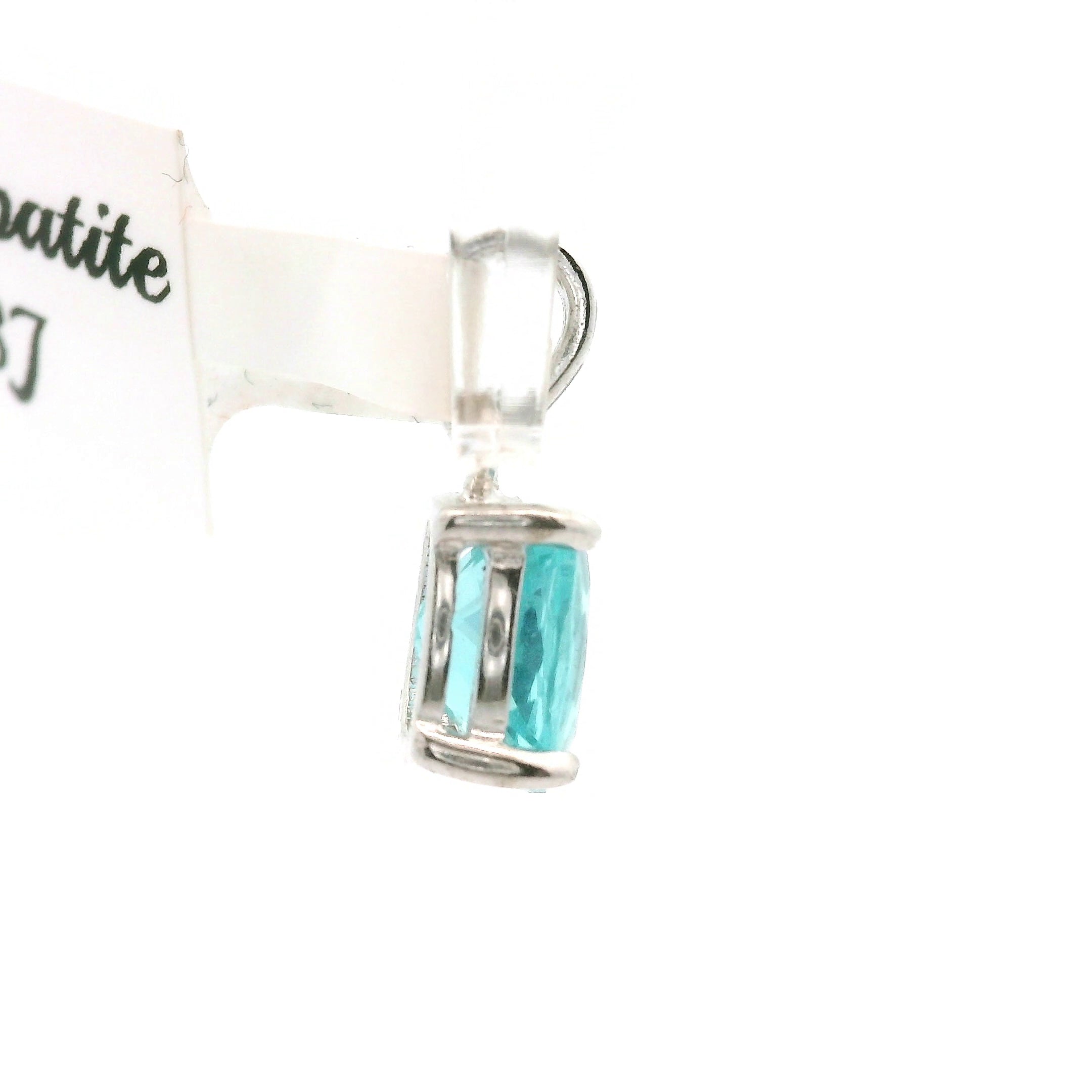 Blue Apatite Mini Pendant .925 Silver for Overall Health and Wellness