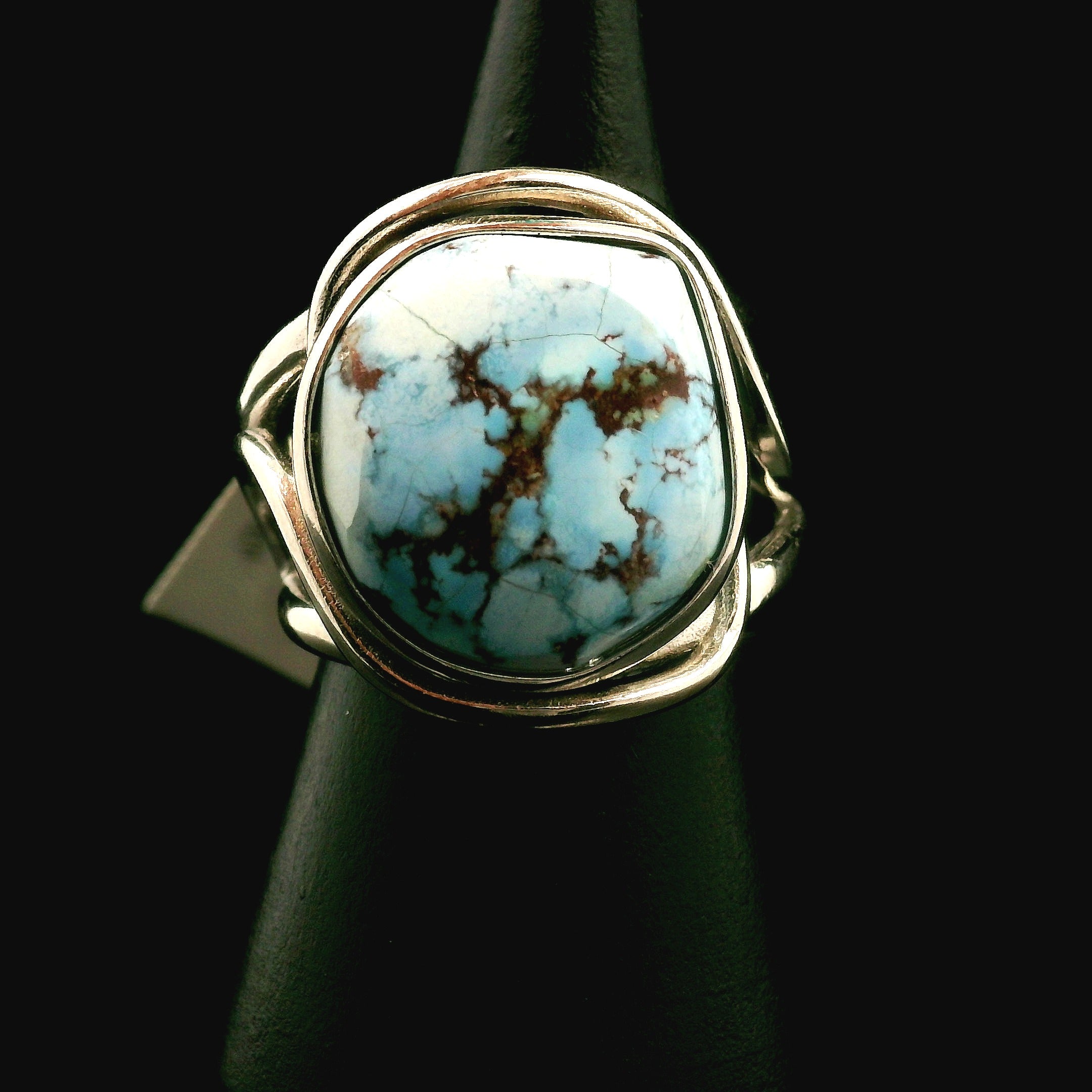 Golden Hills Turquoise Cuff Ring for Good Luck, Prosperity and Protection