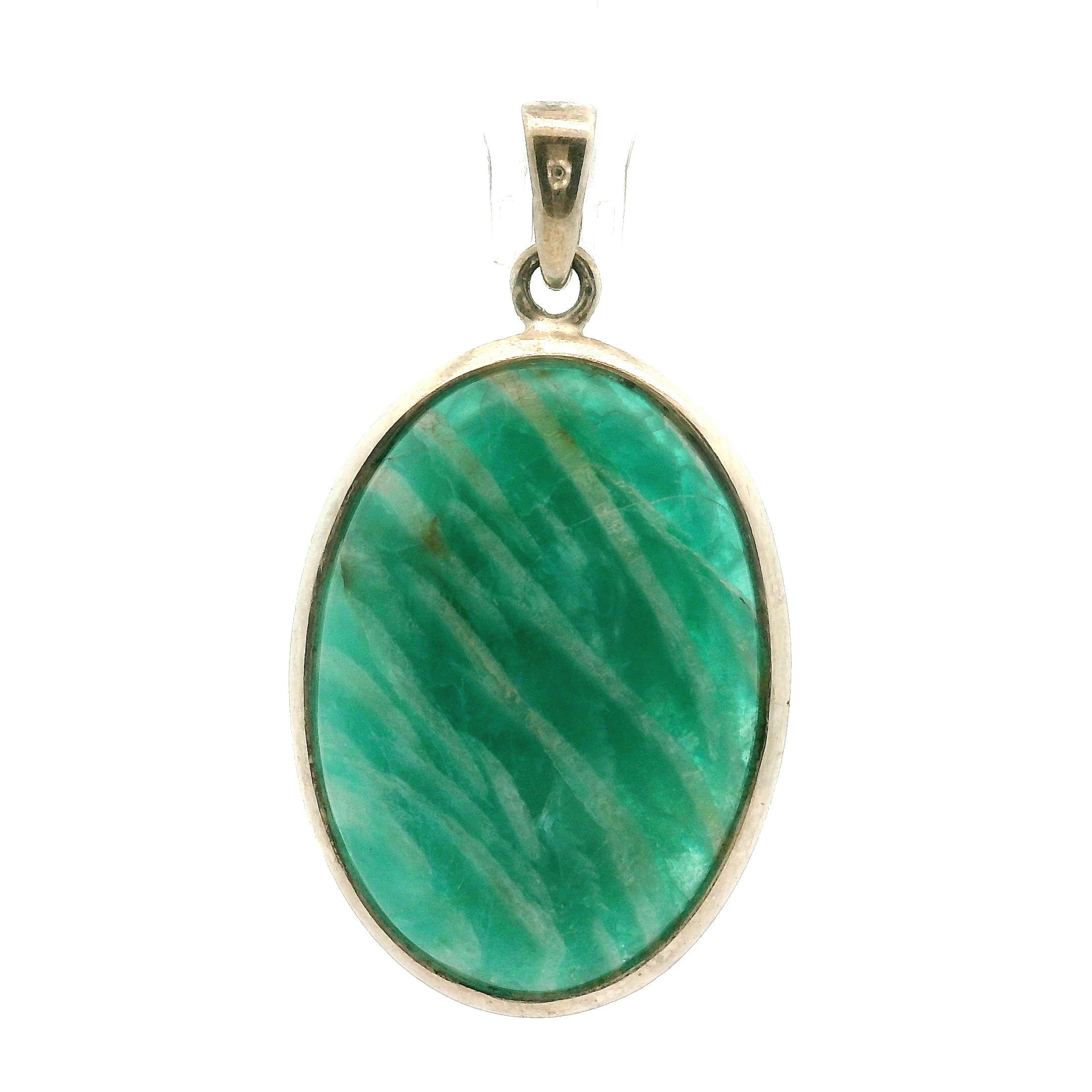 Amazonite Pendant .925 Silver for Communication, Harmony and Hope