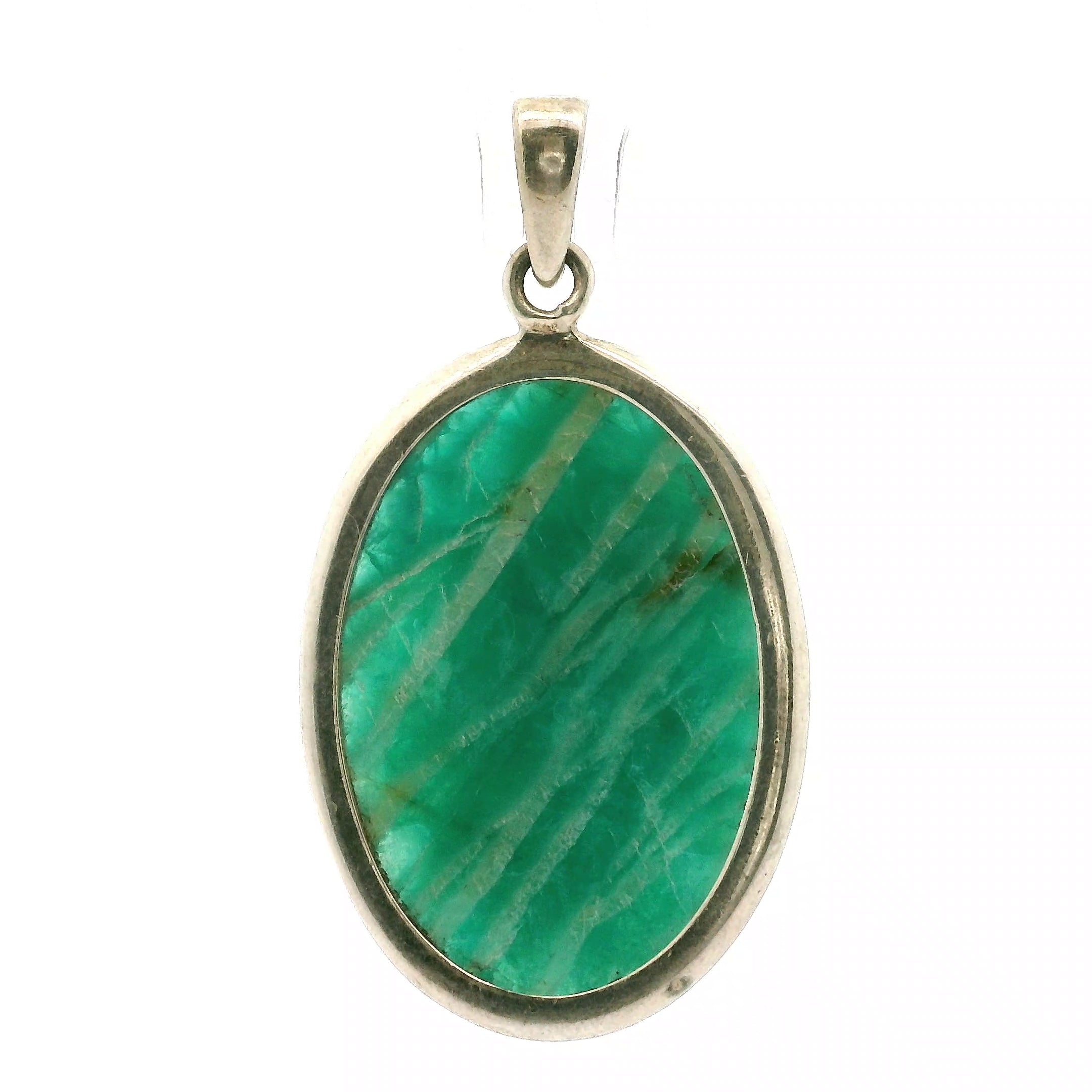 Amazonite Pendant .925 Silver for Communication, Harmony and Hope