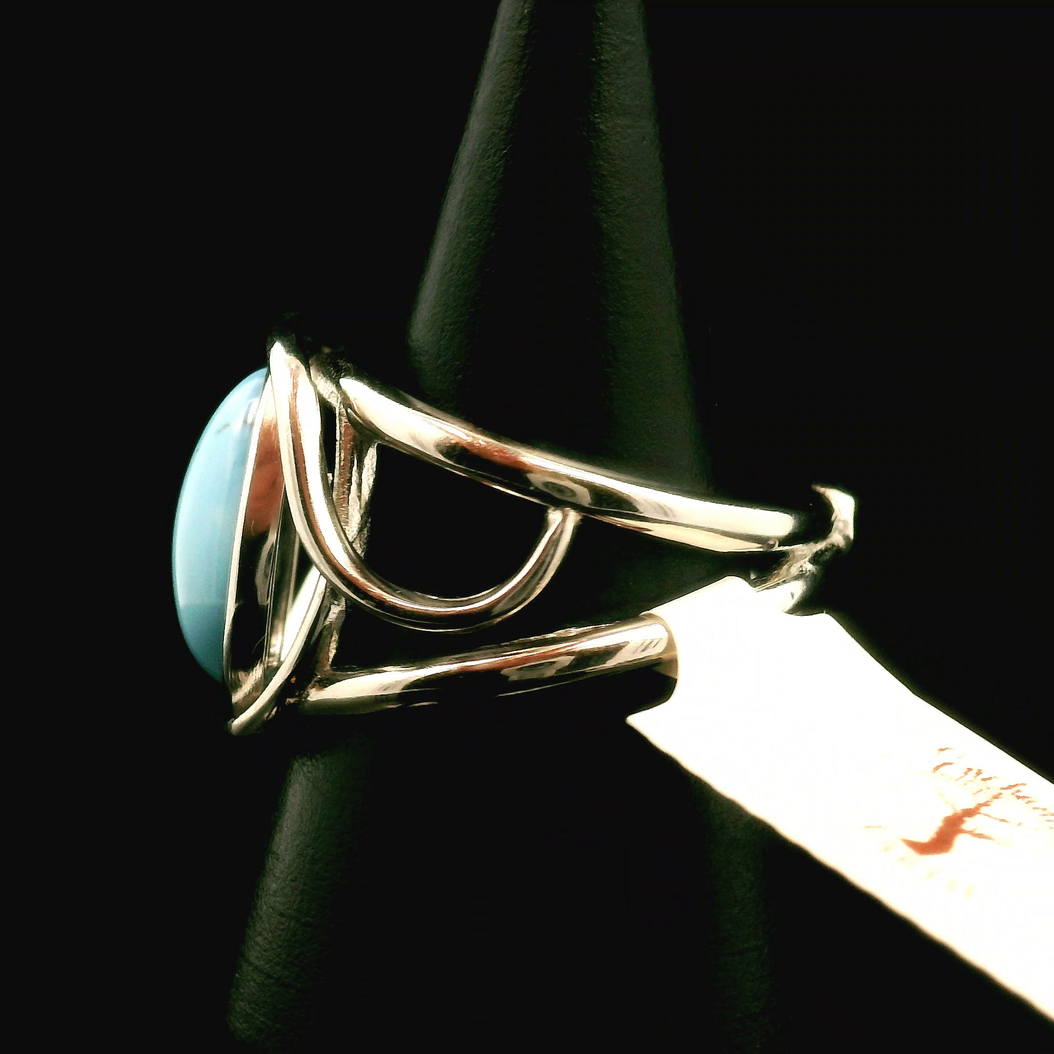 Golden Hill Turquoise Cuff Ring for Good Luck, Prosperity and Protection