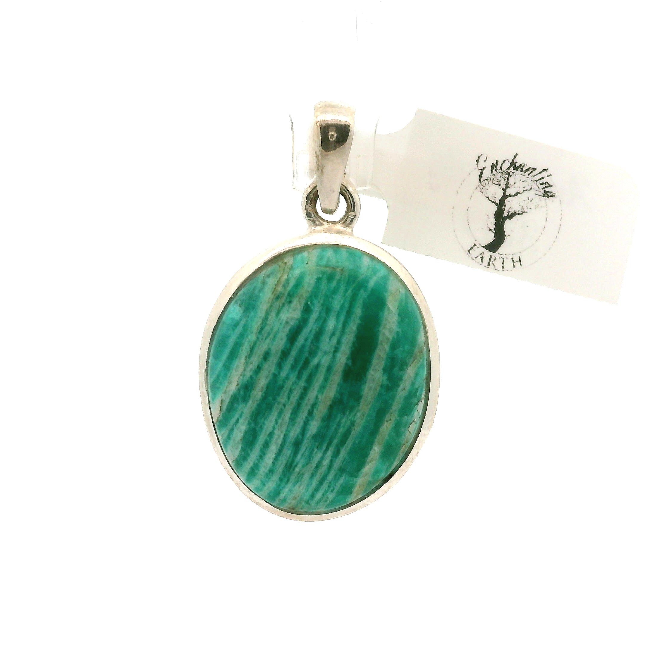 Amazonite Pendant .925 Silver for Communication, Harmony and Hope
