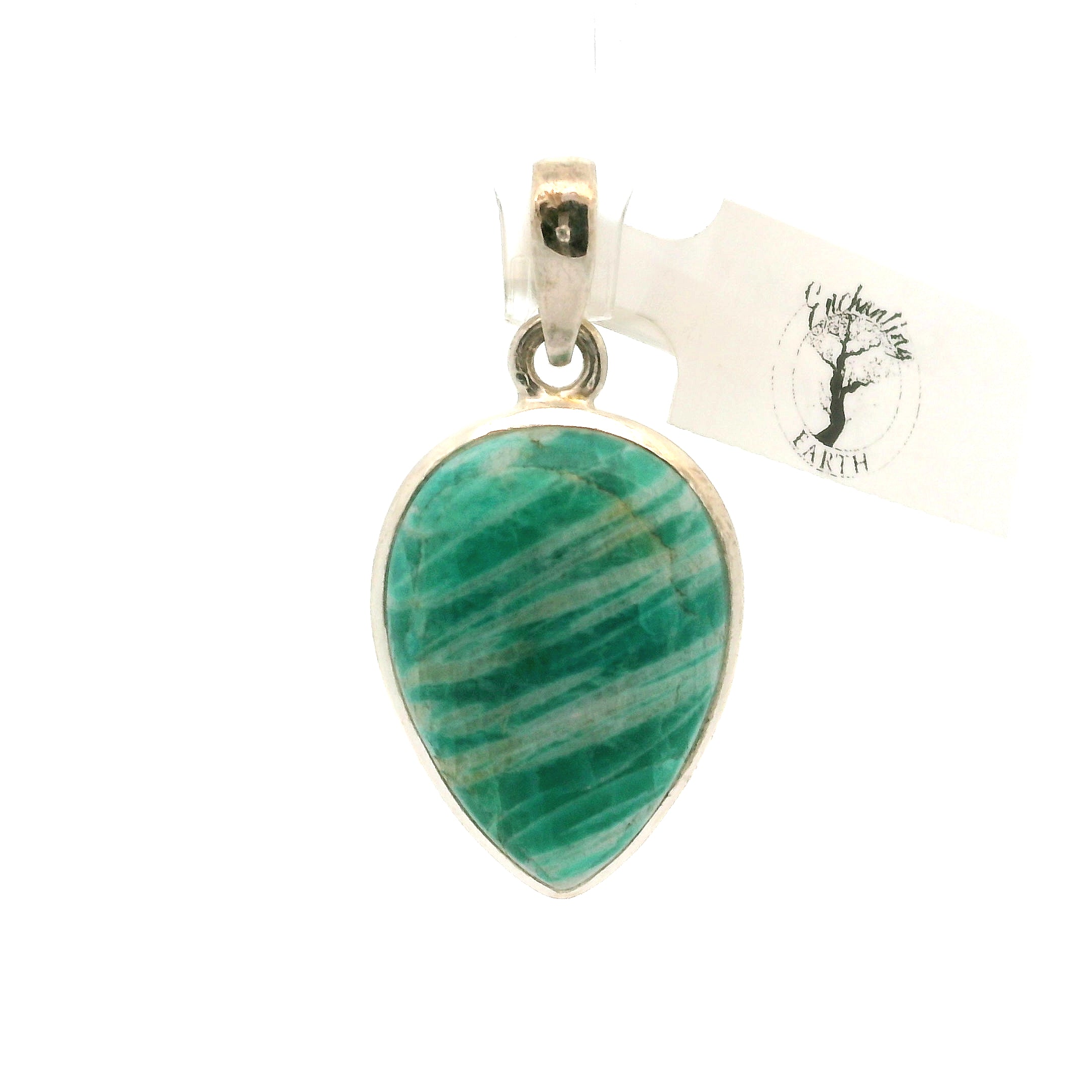 Amazonite Pendant .925 Silver for Communication, Harmony and Hope