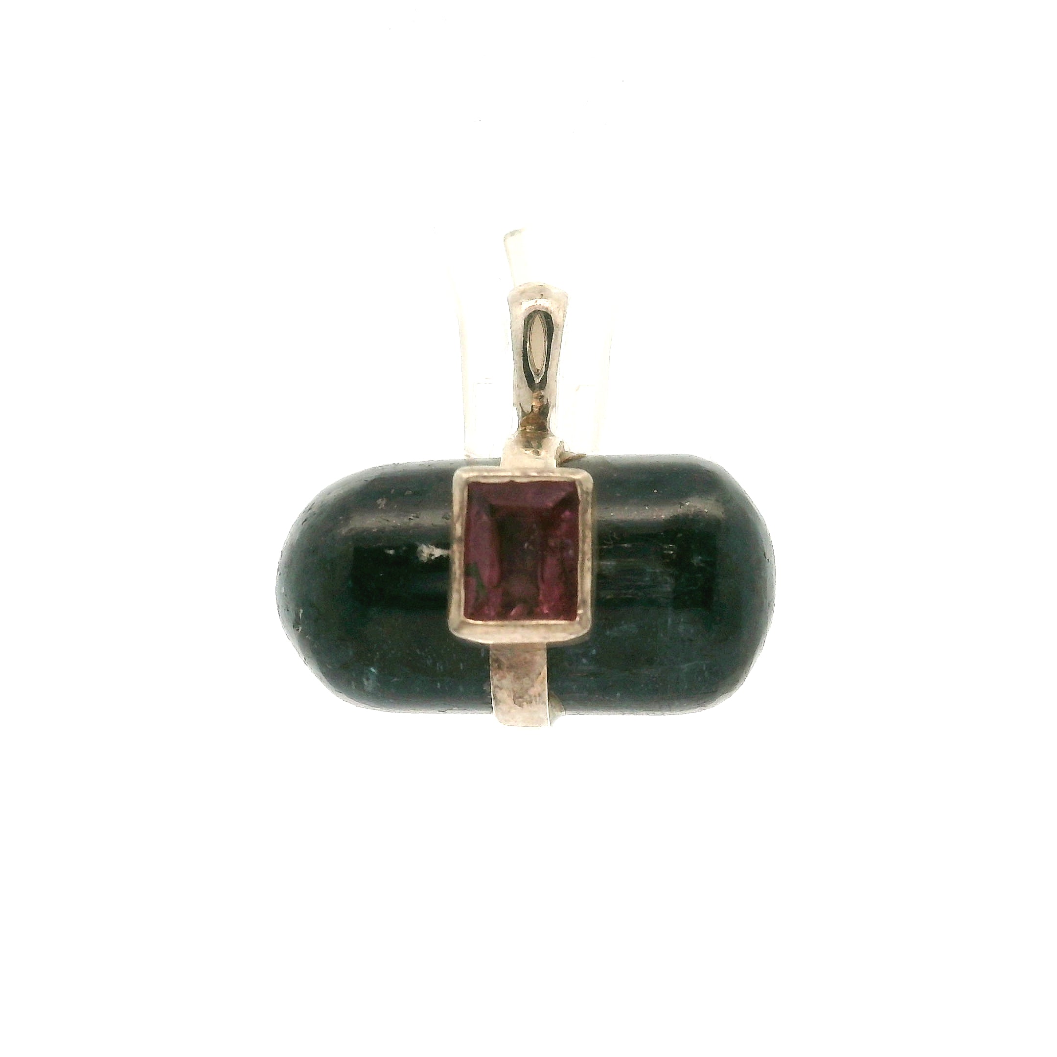 Sapphire with Tourmaline Pendants .925 Sterling Silver for Passion, Personal Power and Energy