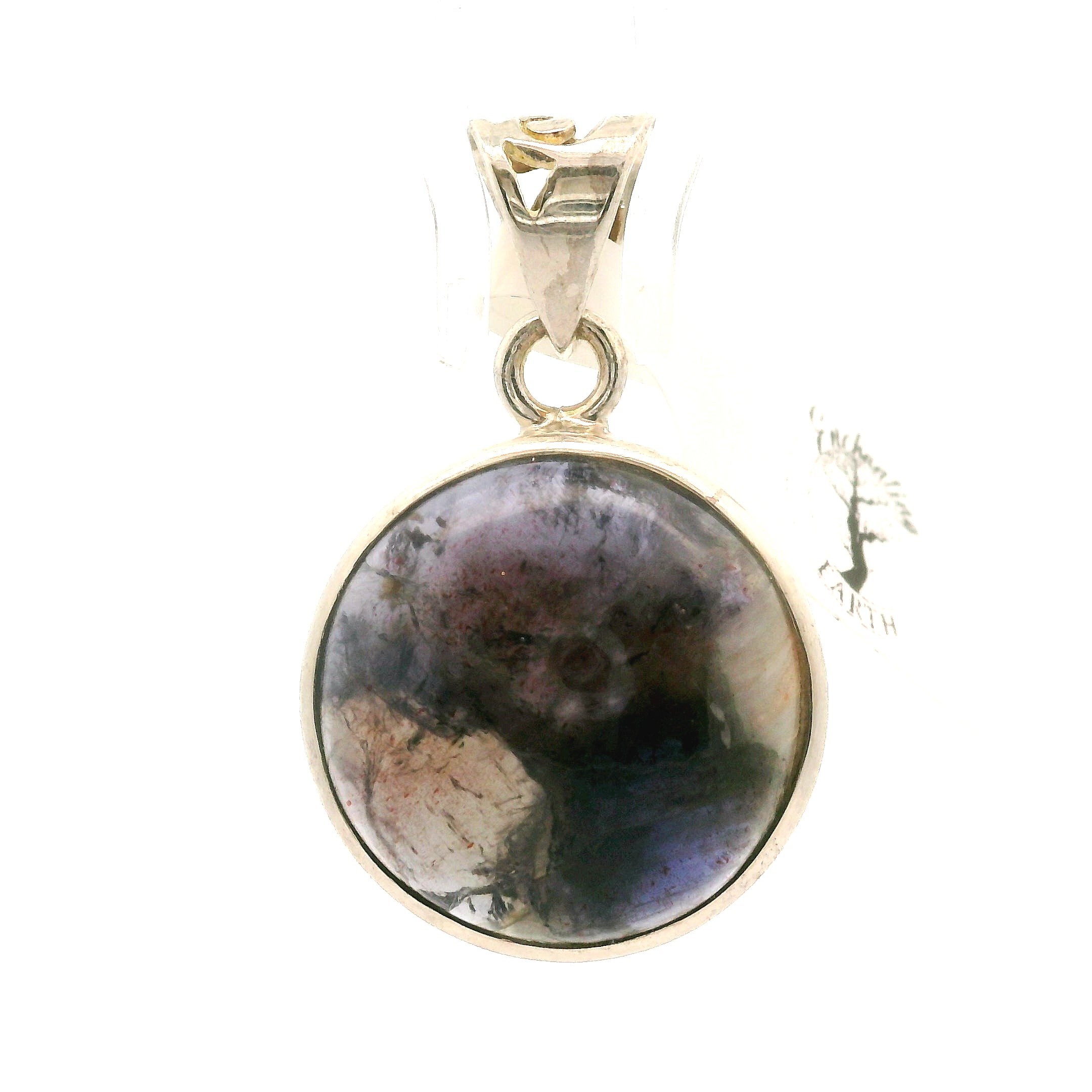 Iolite Sunstone Pendant .925 Silver for Confidence and Clear Vision