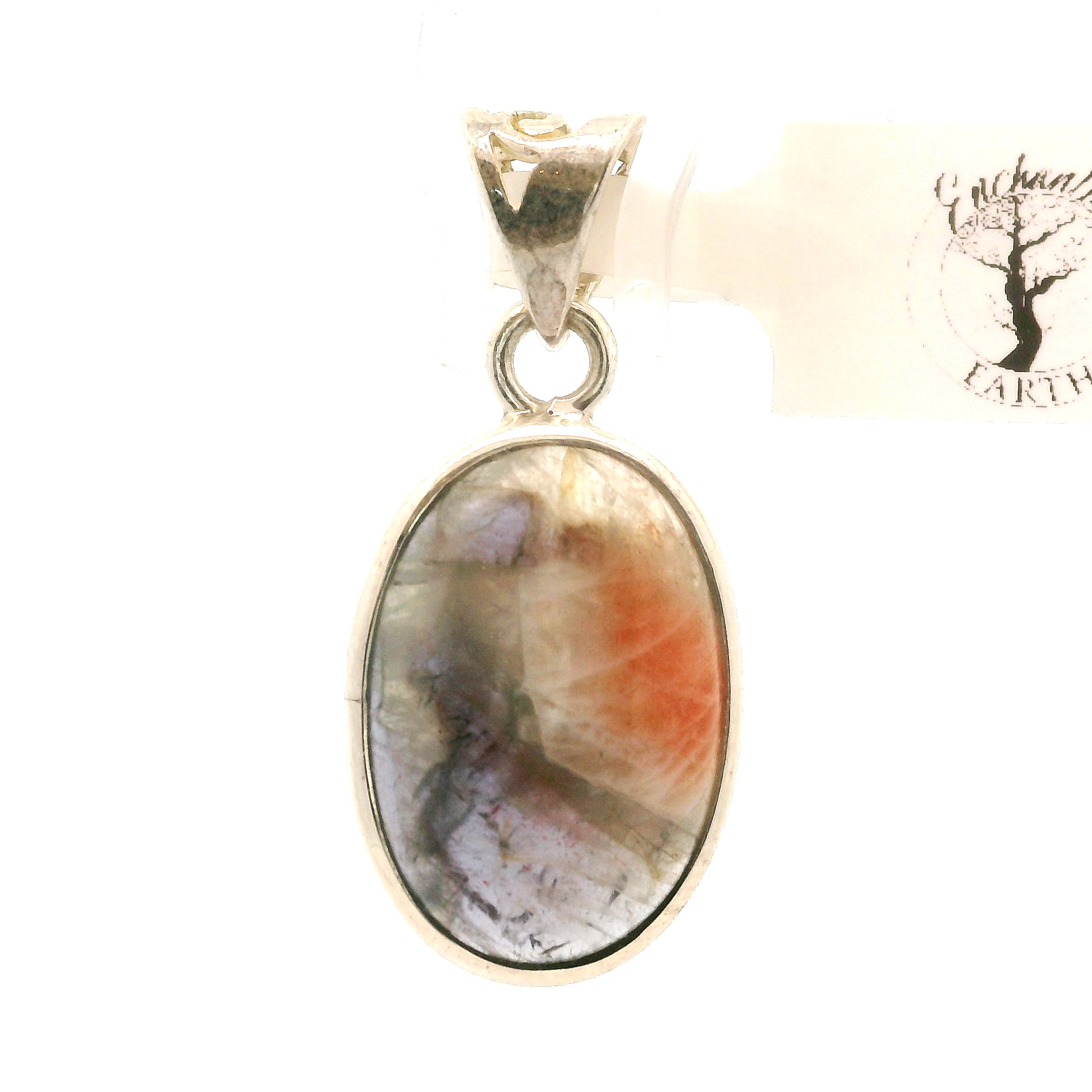 Iolite Sunstone Pendant .925 Silver for Confidence and Clear Vision