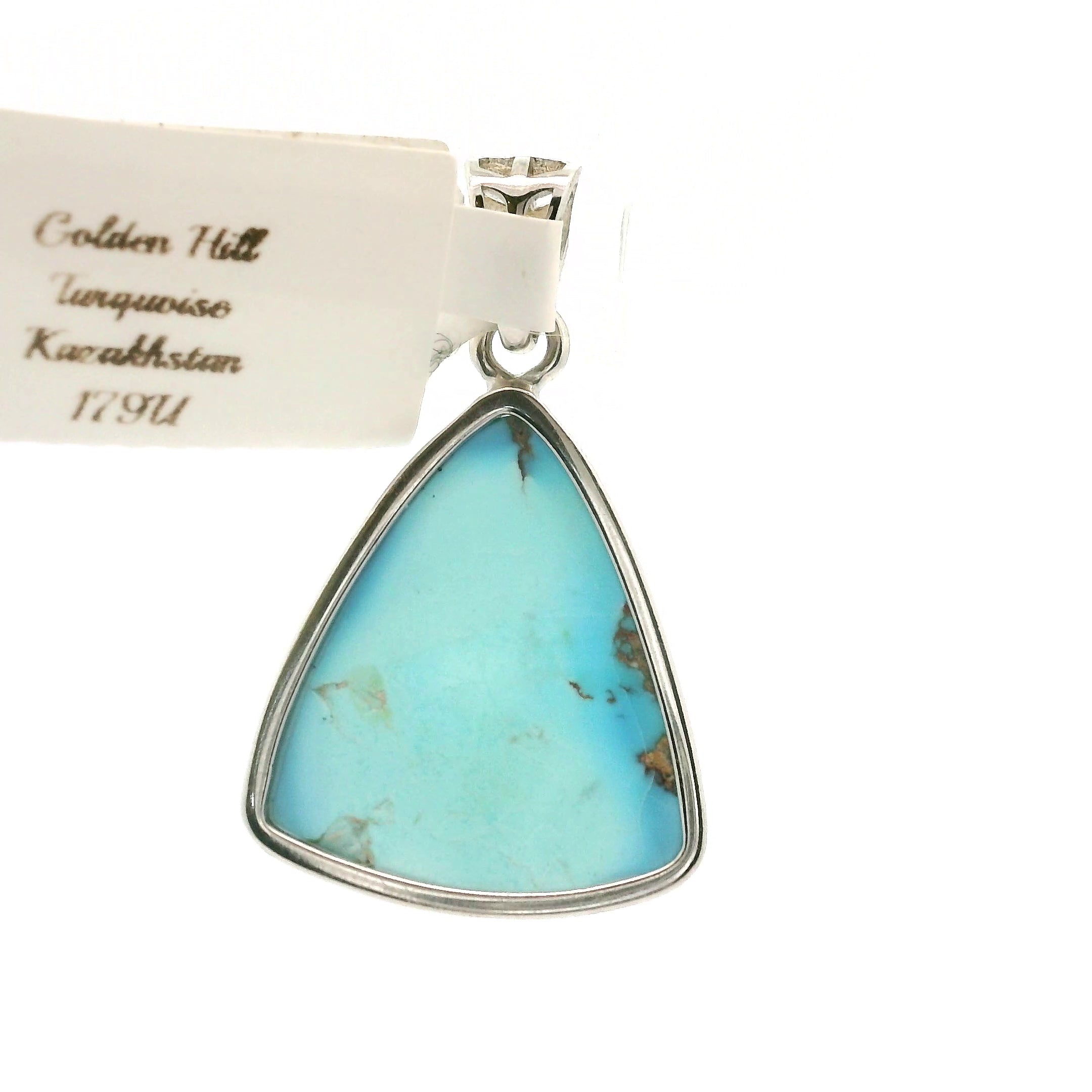 Golden Hill Turquoise Pendant for Good Luck, Prosperity and Protection
