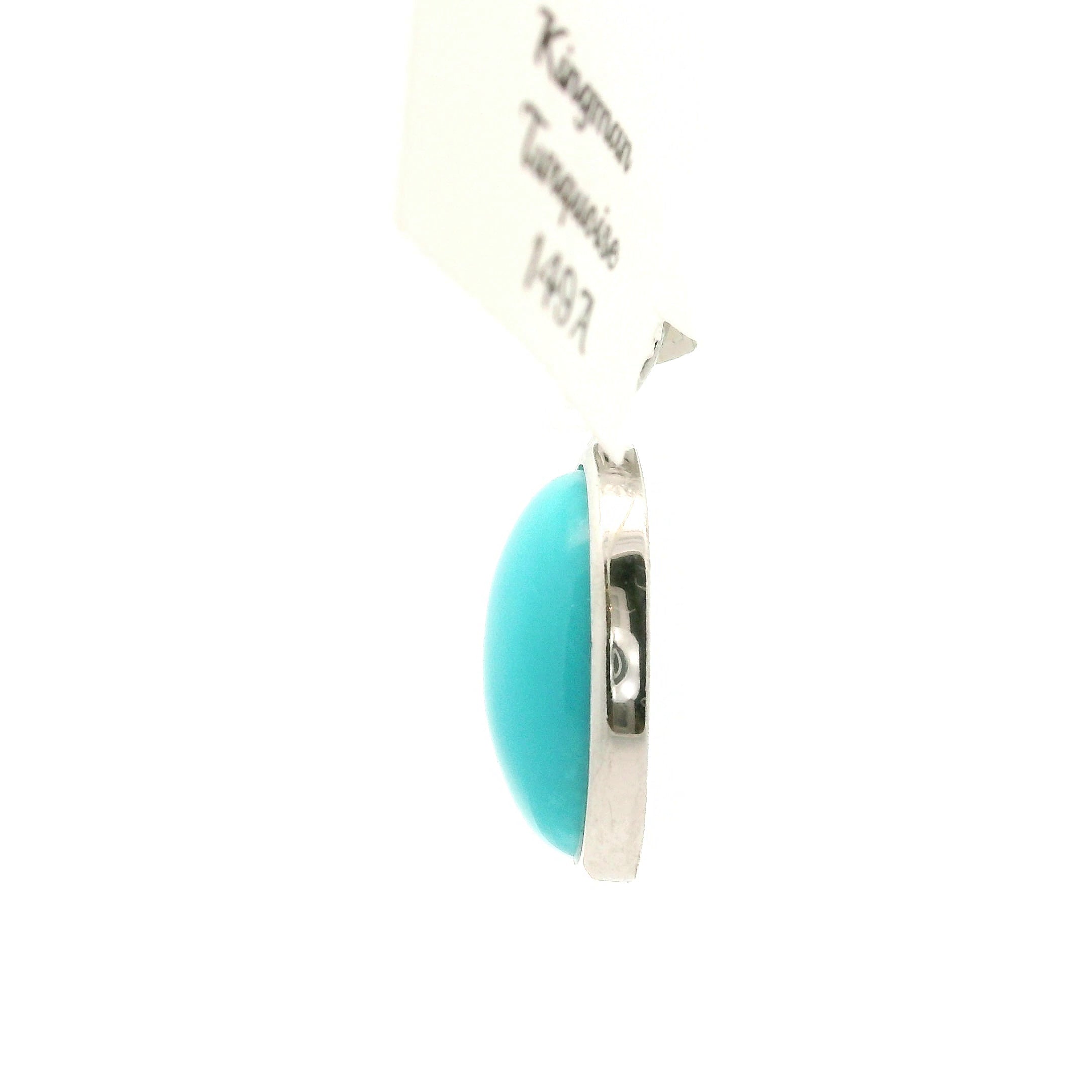 Kingman Turquoise Pendants 925 Silver for Good Luck, Prosperity and Protection