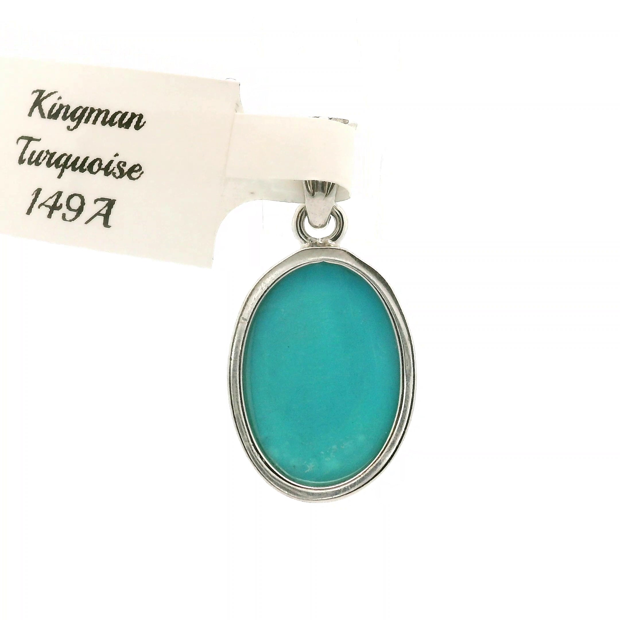 Kingman Turquoise Pendants 925 Silver for Good Luck, Prosperity and Protection