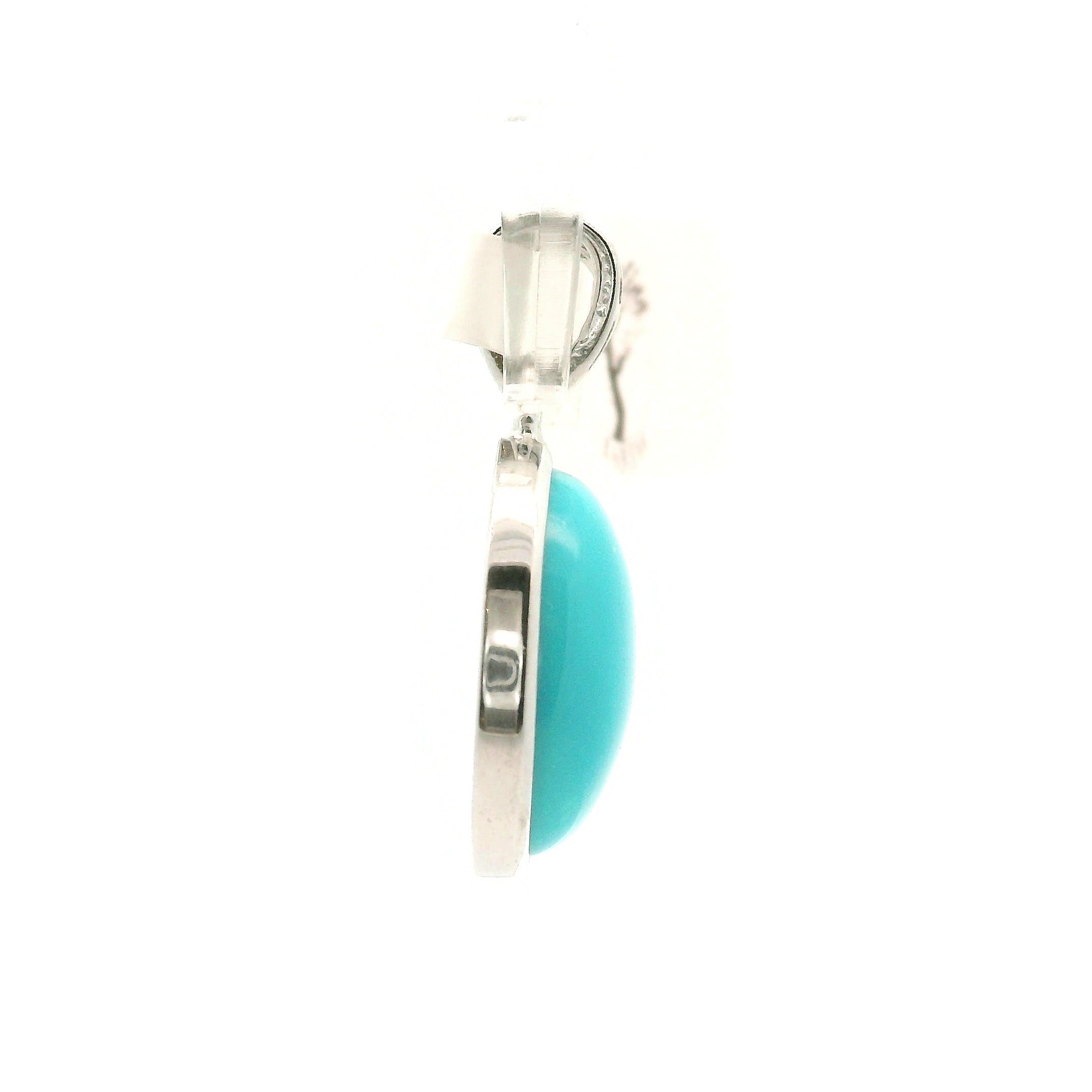 Kingman Turquoise Pendants 925 Silver for Good Luck, Prosperity and Protection