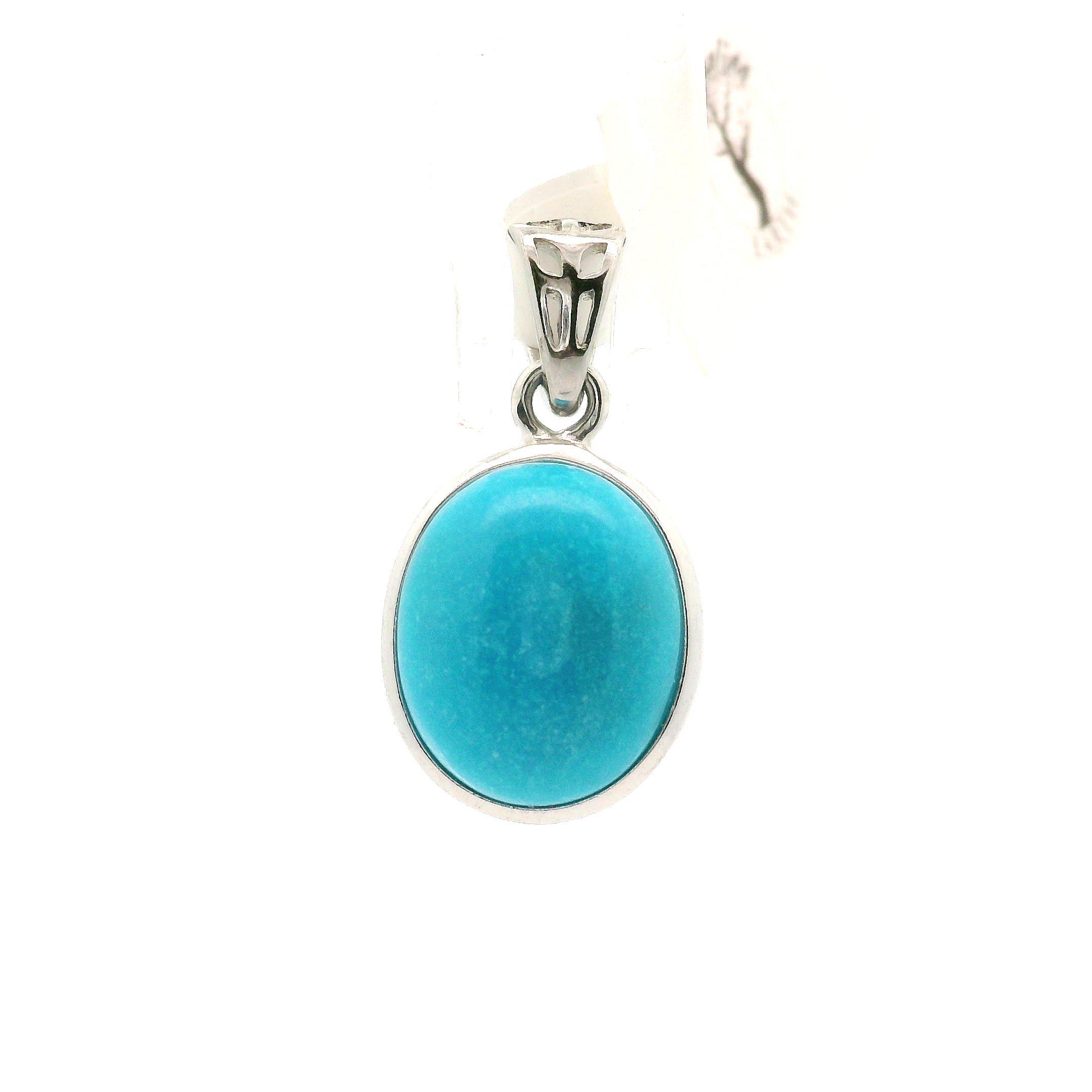 Kingman Turquoise Pendants 925 Silver for Good Luck, Prosperity and Protection