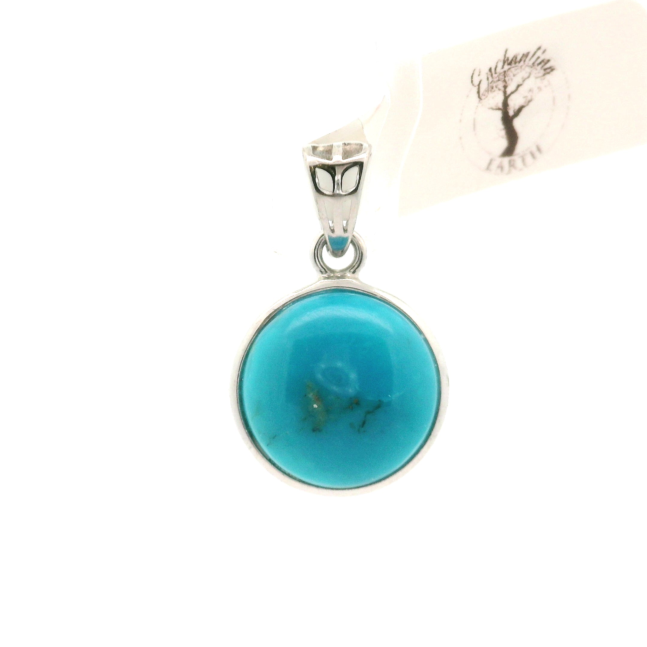 Kingman Turquoise Pendants 925 Silver for Good Luck, Prosperity and Protection