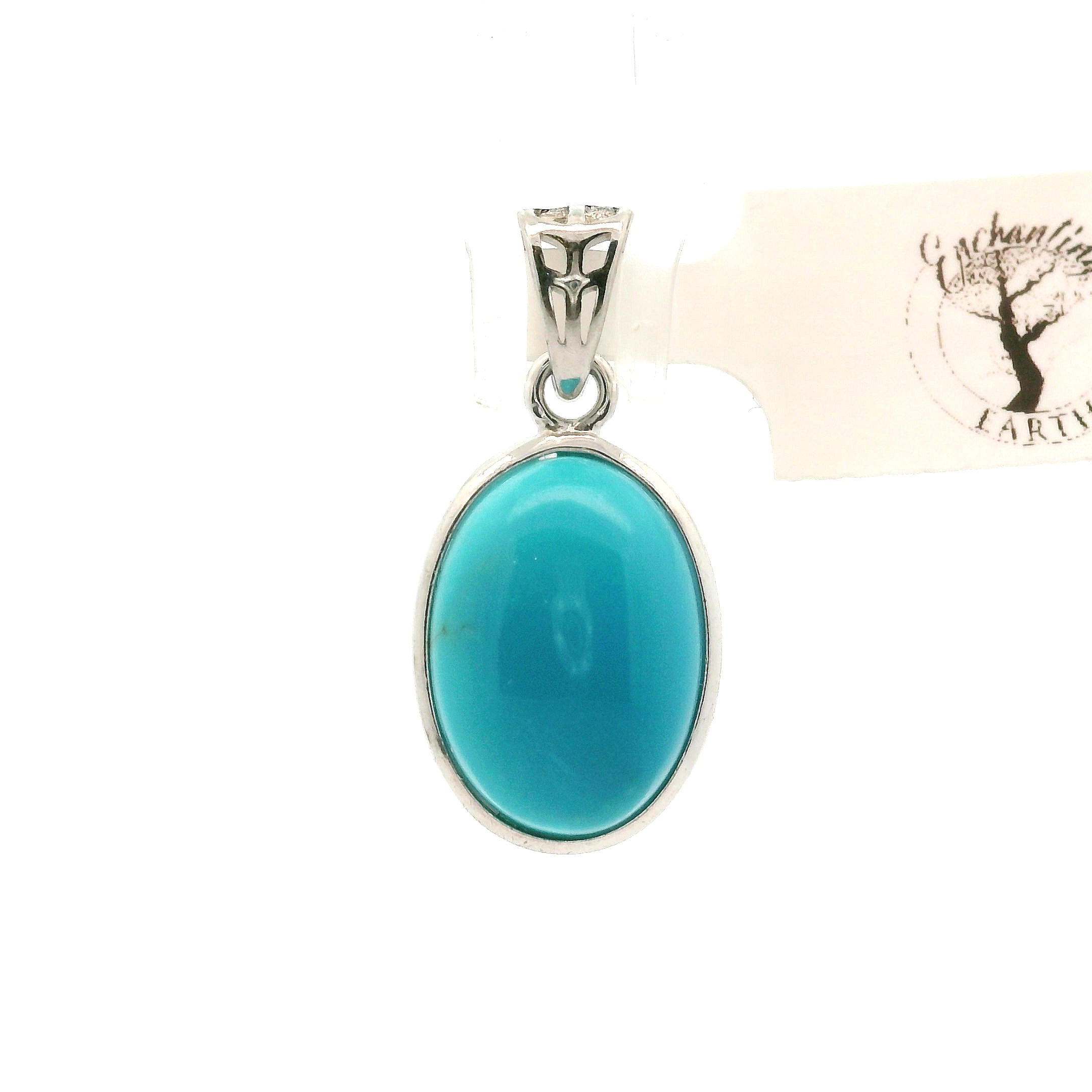 Kingman Turquoise Pendants 925 Silver for Good Luck, Prosperity and Protection