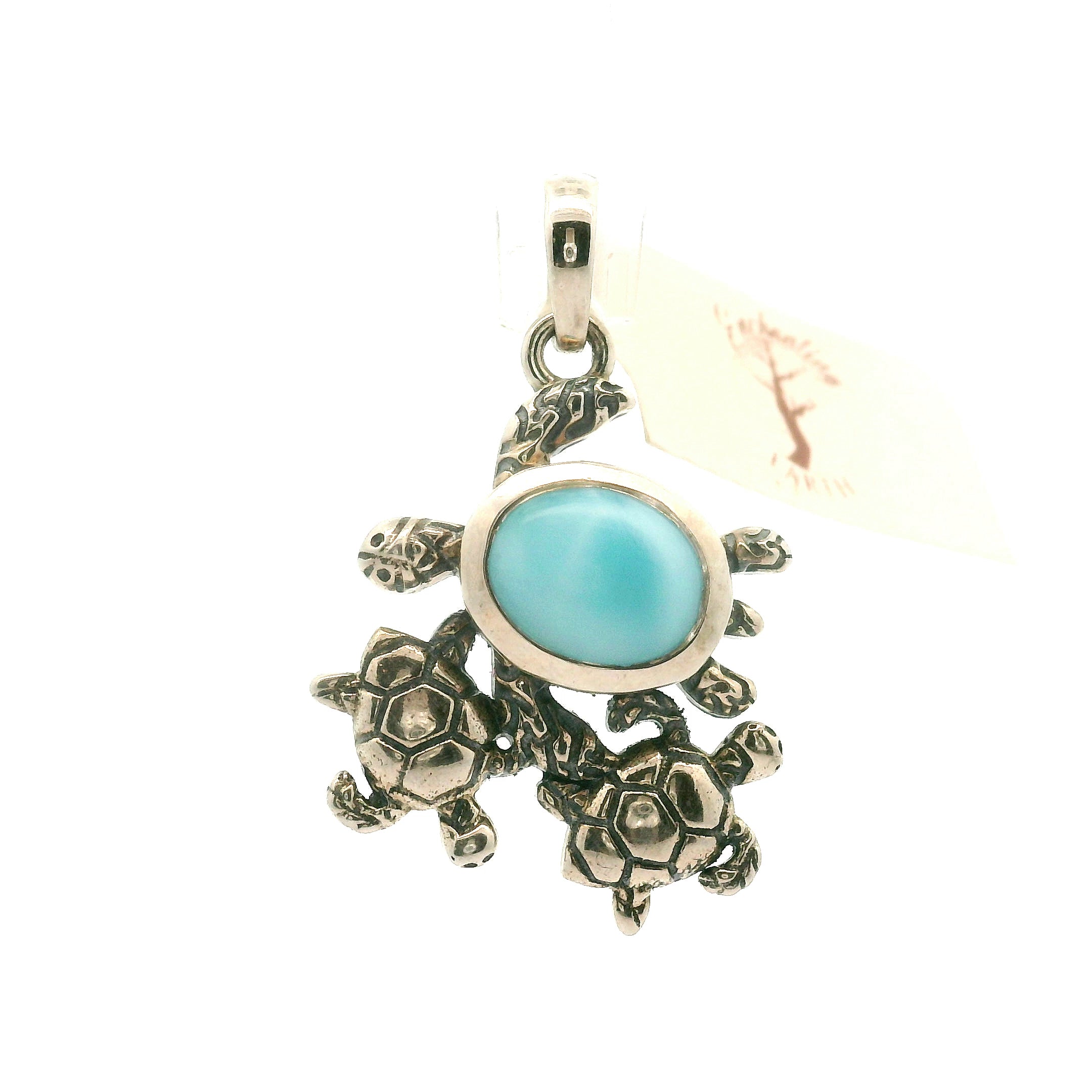 Larimar Ocean Pendants .925 Silver for Channeling, Psychic Abilities and Awakening of your Third Eye Chakra