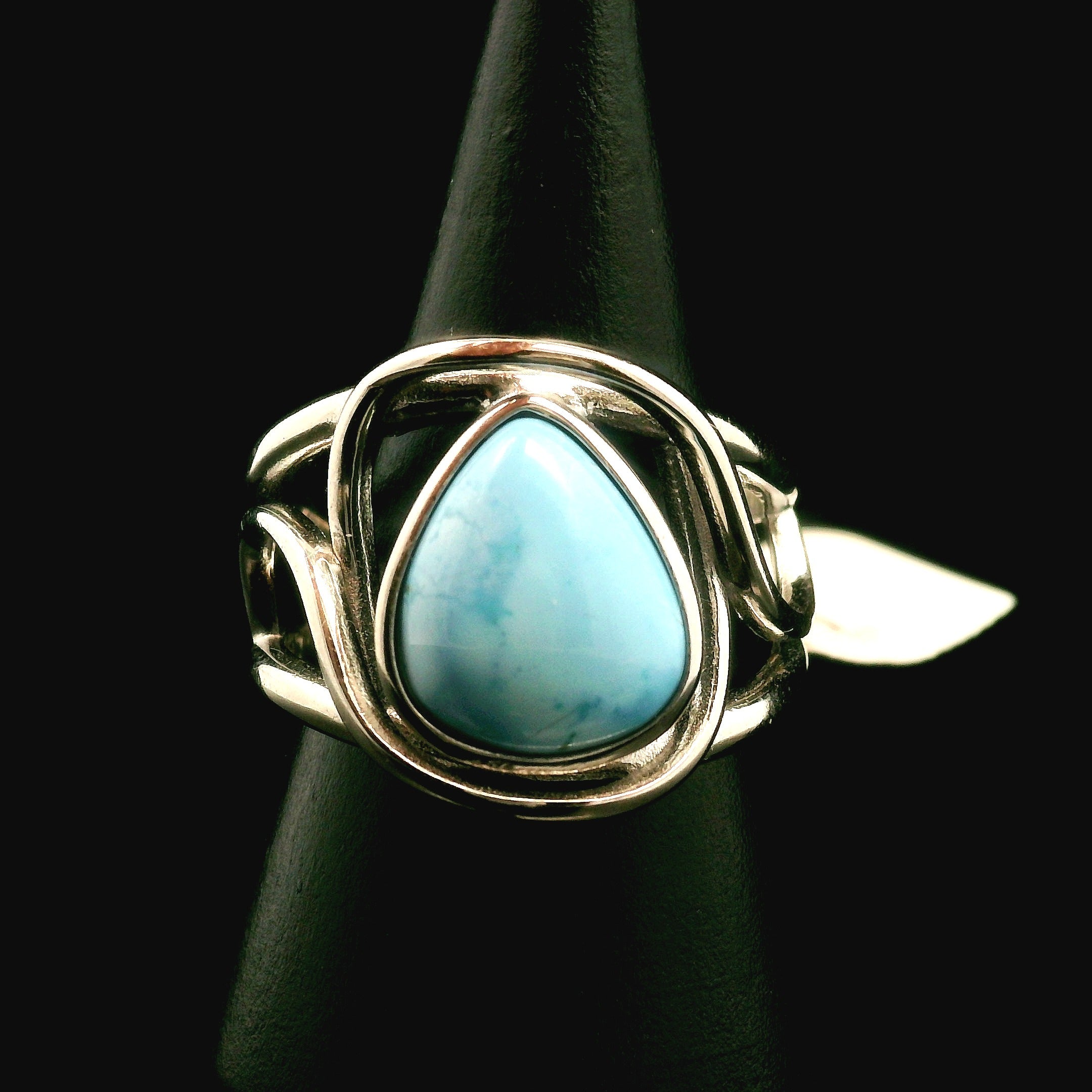 Golden Hill Turquoise Cuff Ring for Good Luck, Prosperity and Protection