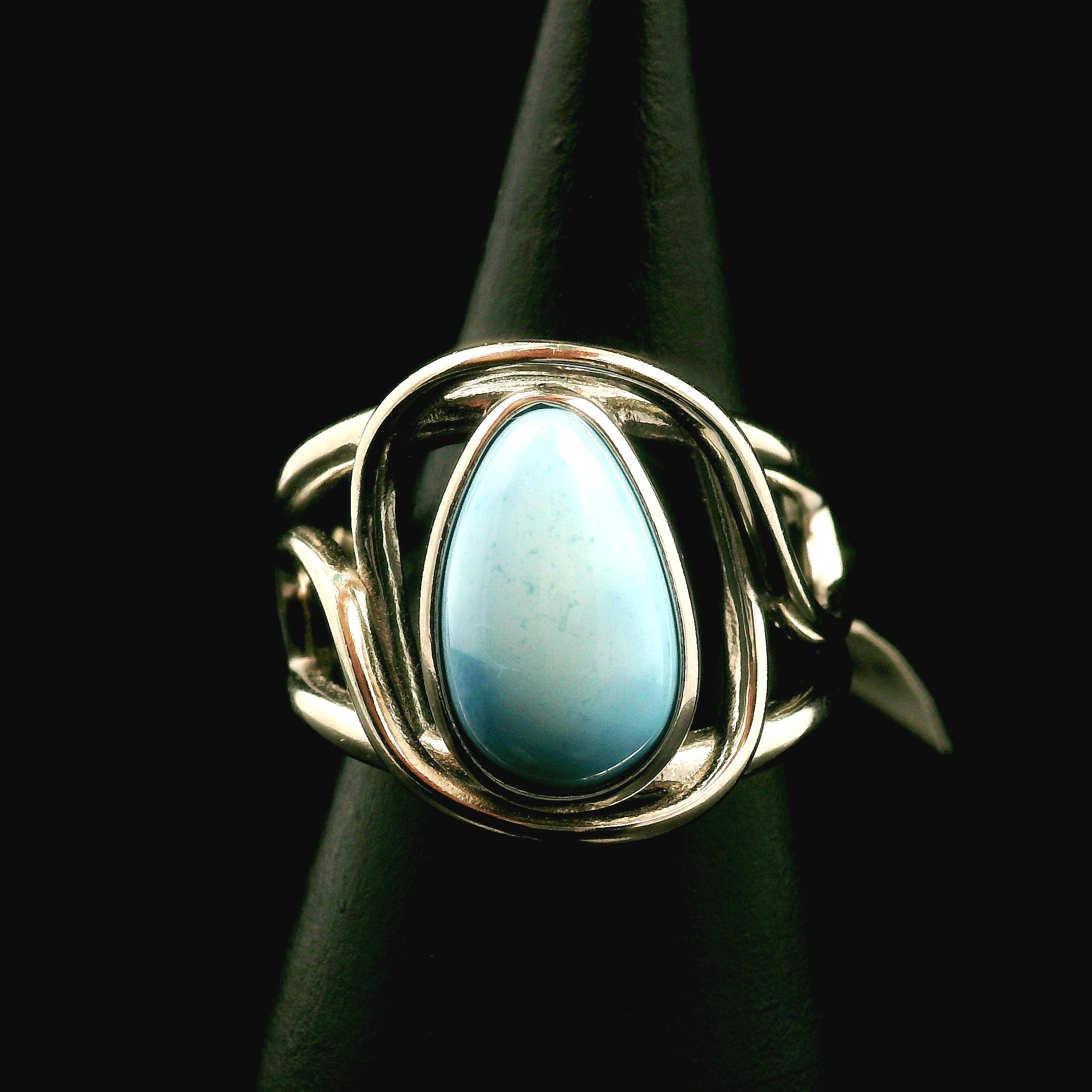 Golden Hill Turquoise Cuff Ring for Good Luck, Prosperity and Protection
