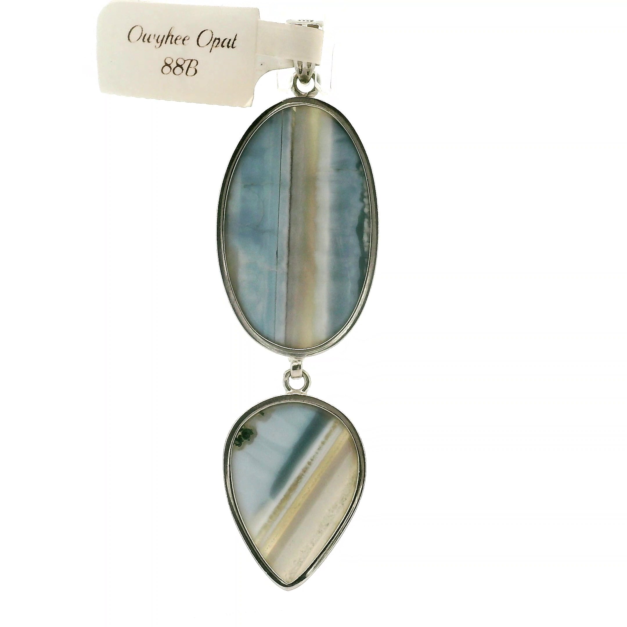 Owyhee Opal Multi-Stone Pendant .925 Silver for Emotional Healing and Balance
