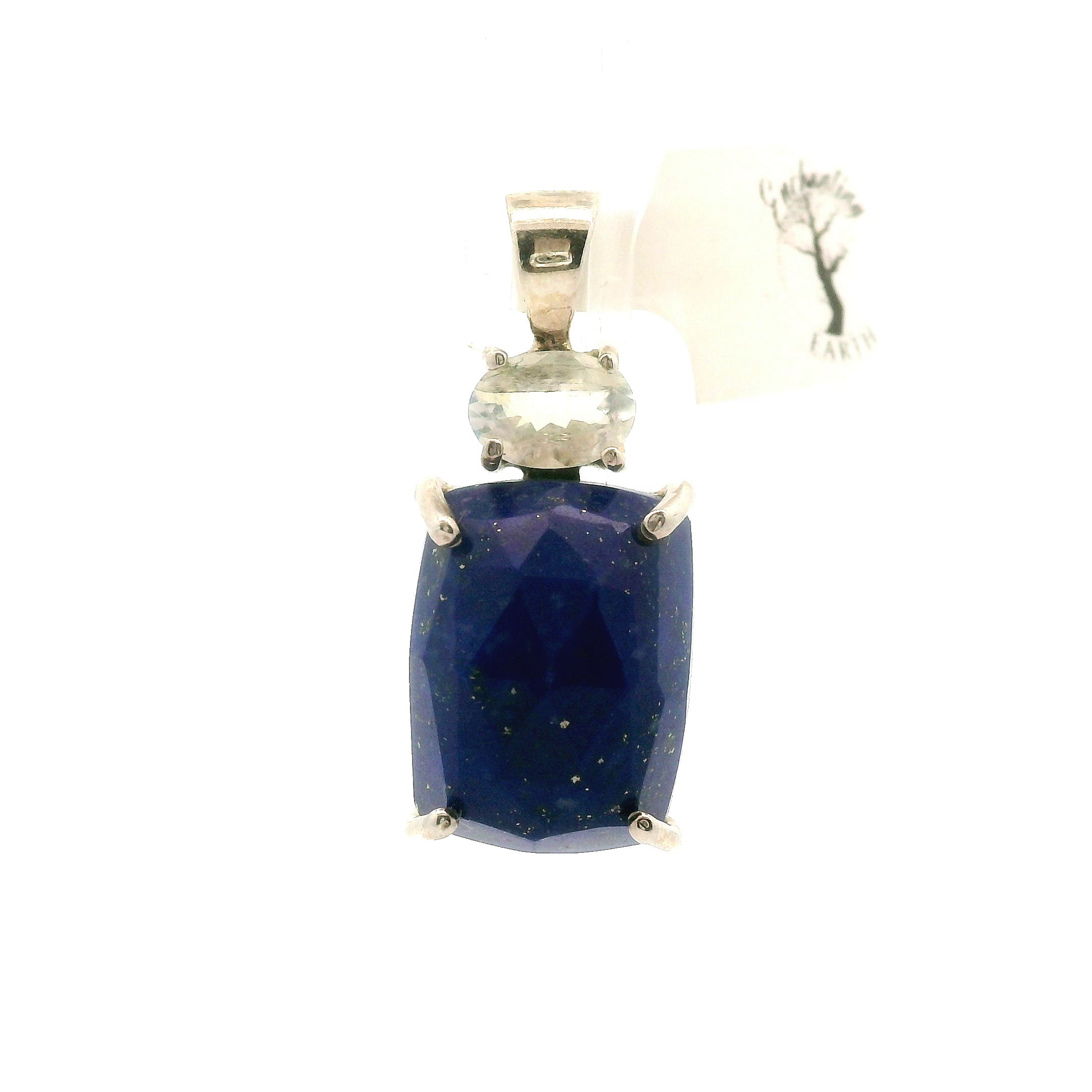 Lapis Lazuli Multi-Stone Pendant .925 Silver for Power & Confidence