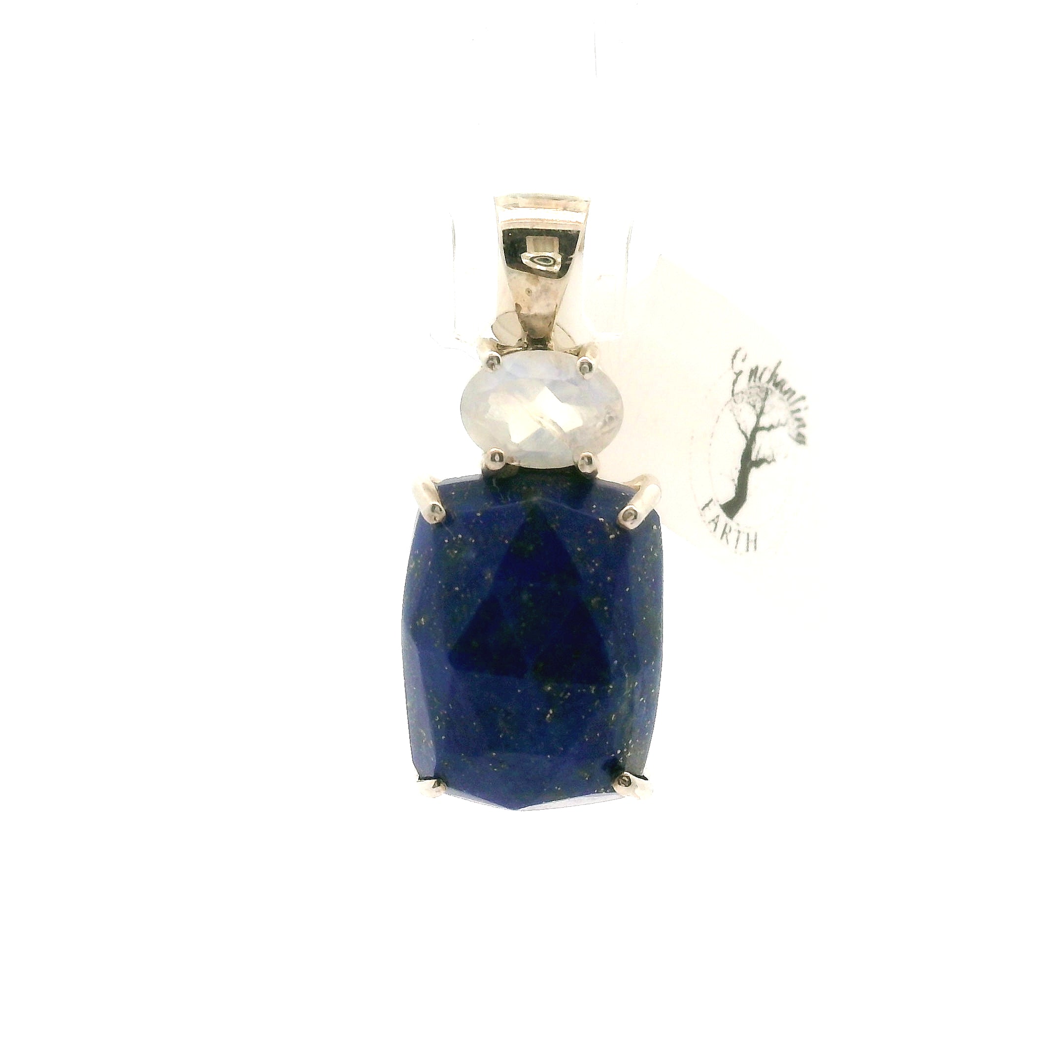 Lapis Lazuli Multi-Stone Pendant .925 Silver for Power & Confidence