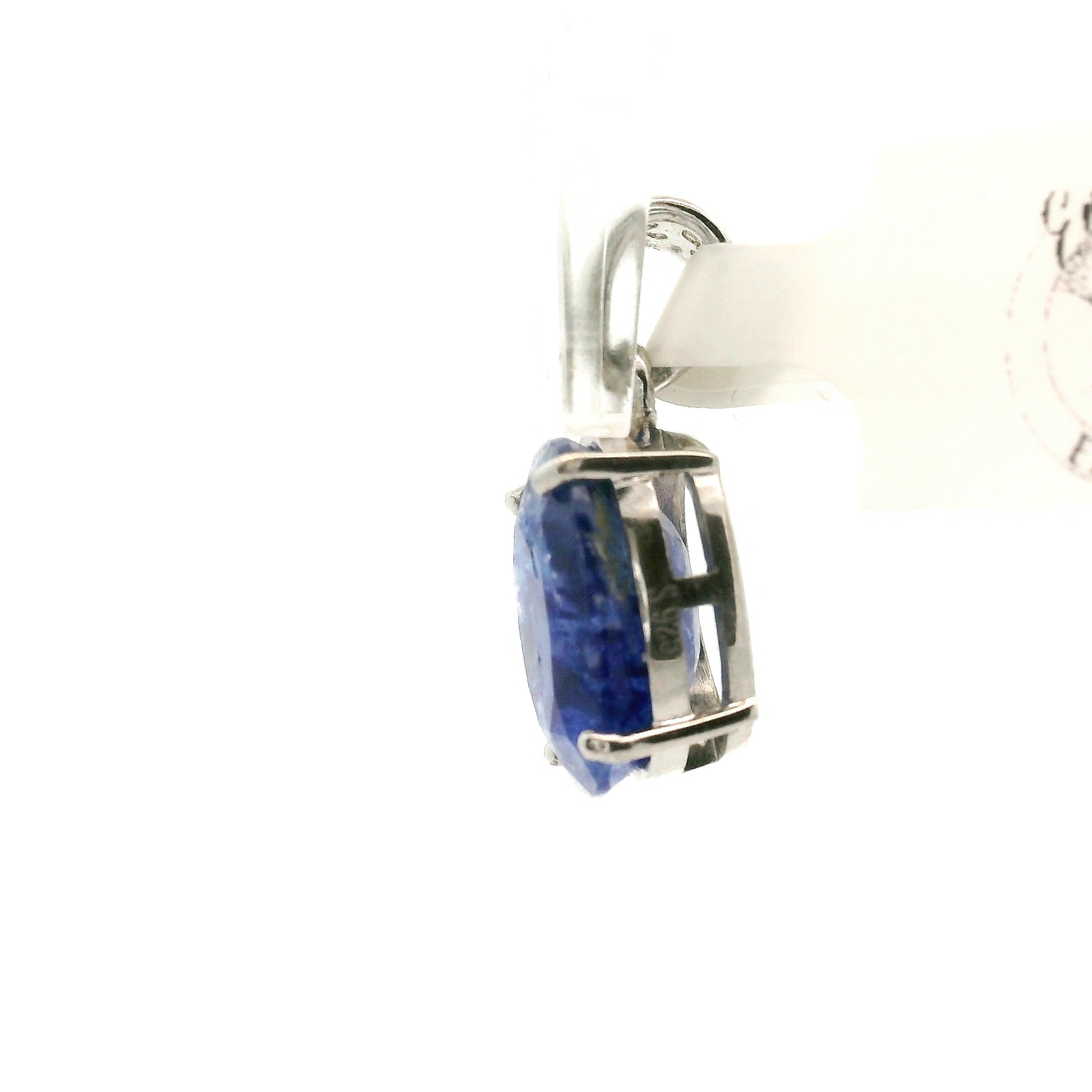 Lazulite Faceted Pendant .925 Silver for Dream Work, Meditation, Memory & Psychic Abilities