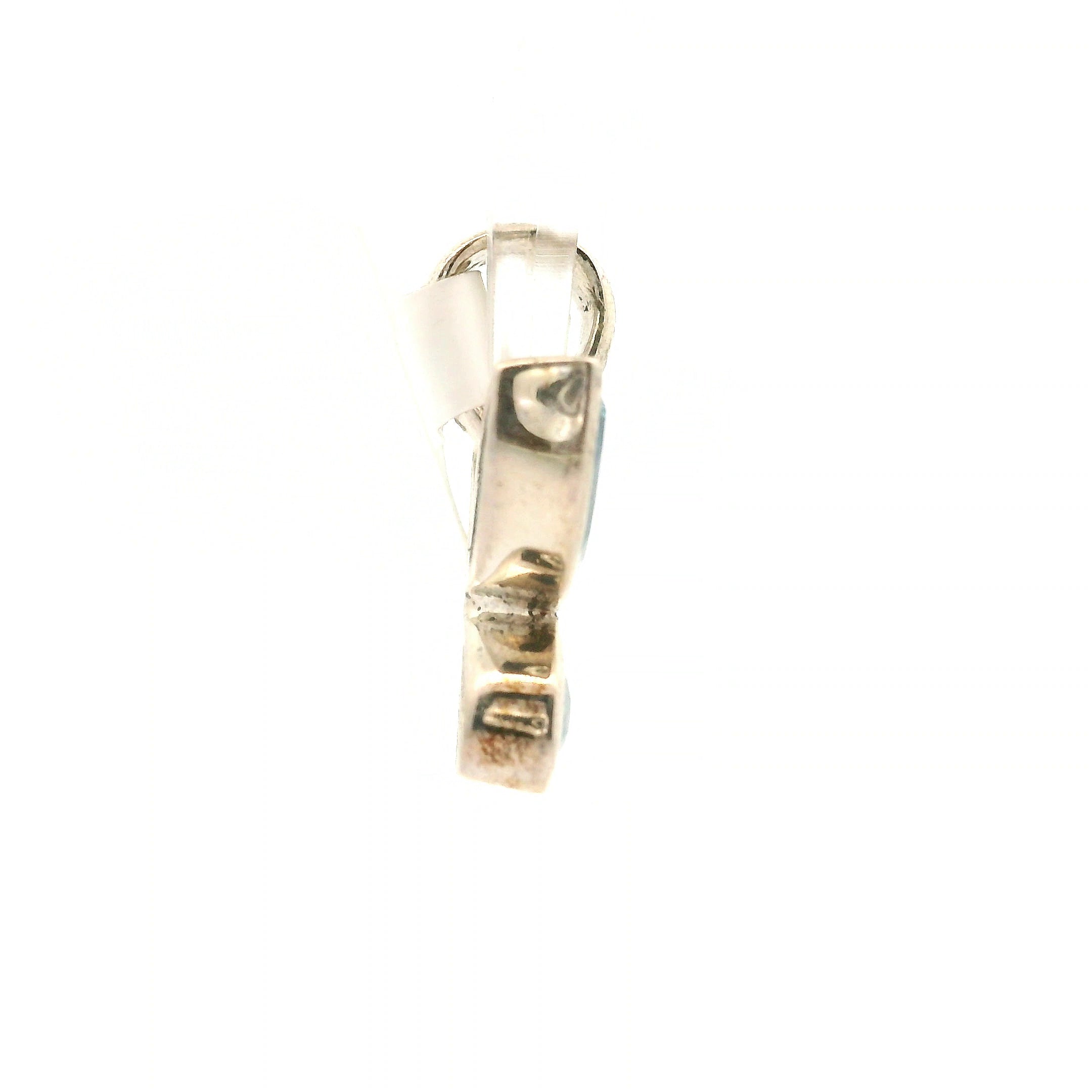 Blue Topaz Butterfly Pendant .925 Silver for Good Luck and Prosperity