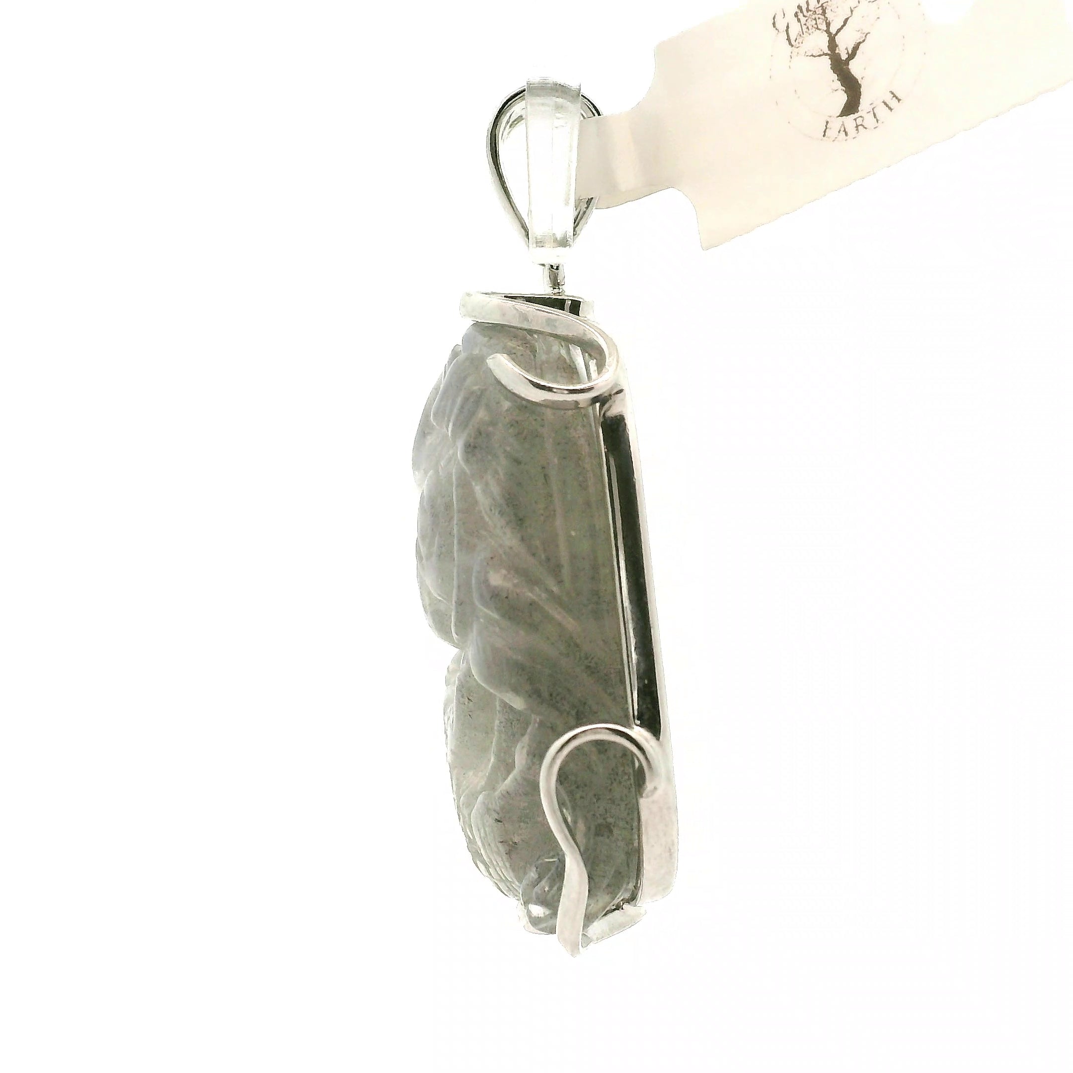 Labradorite Dragon Pendant .925 Silver for Protection and Guidance