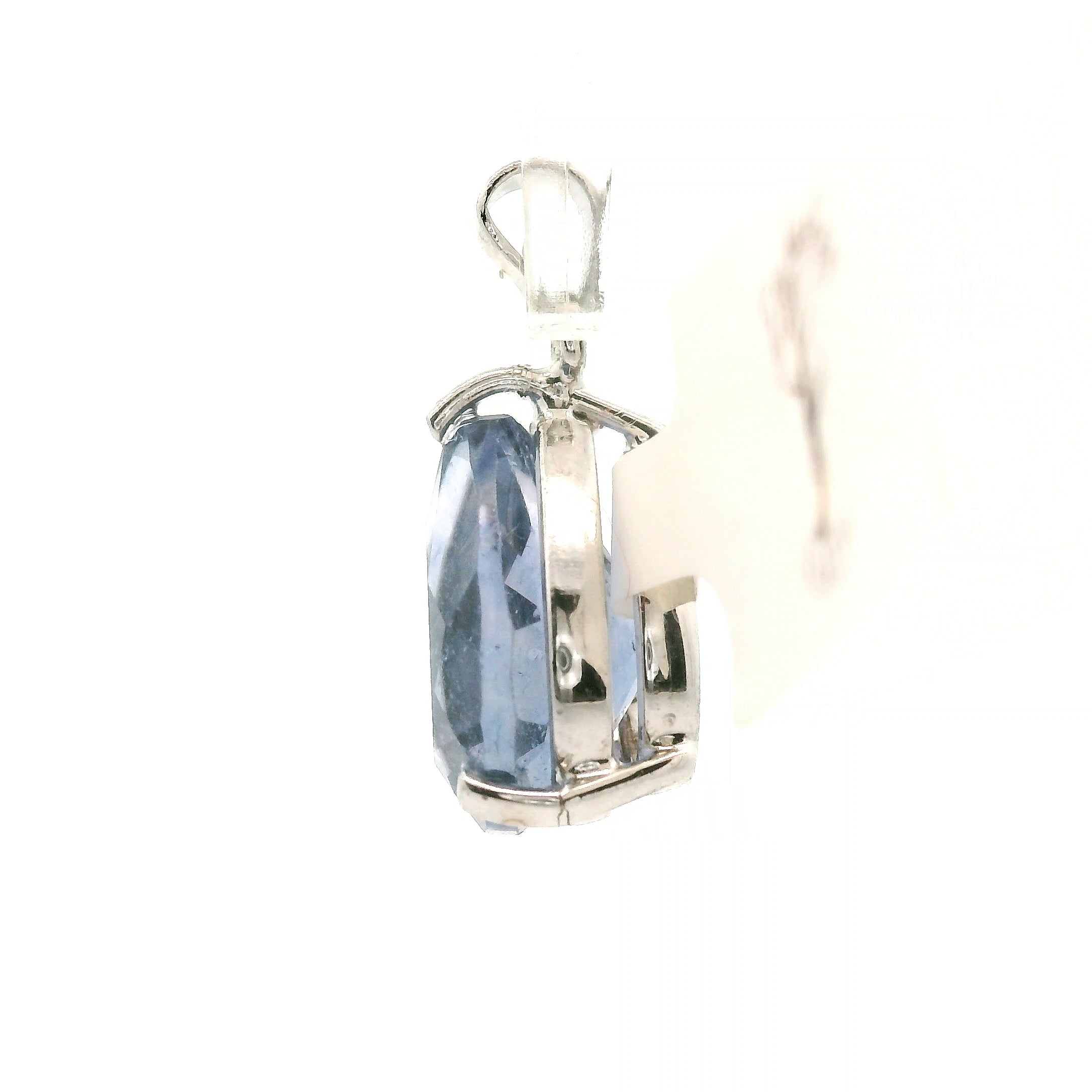 Color Changing Blue Fluorite Pendant .925 Silver for Third Eye Balancing and Focus