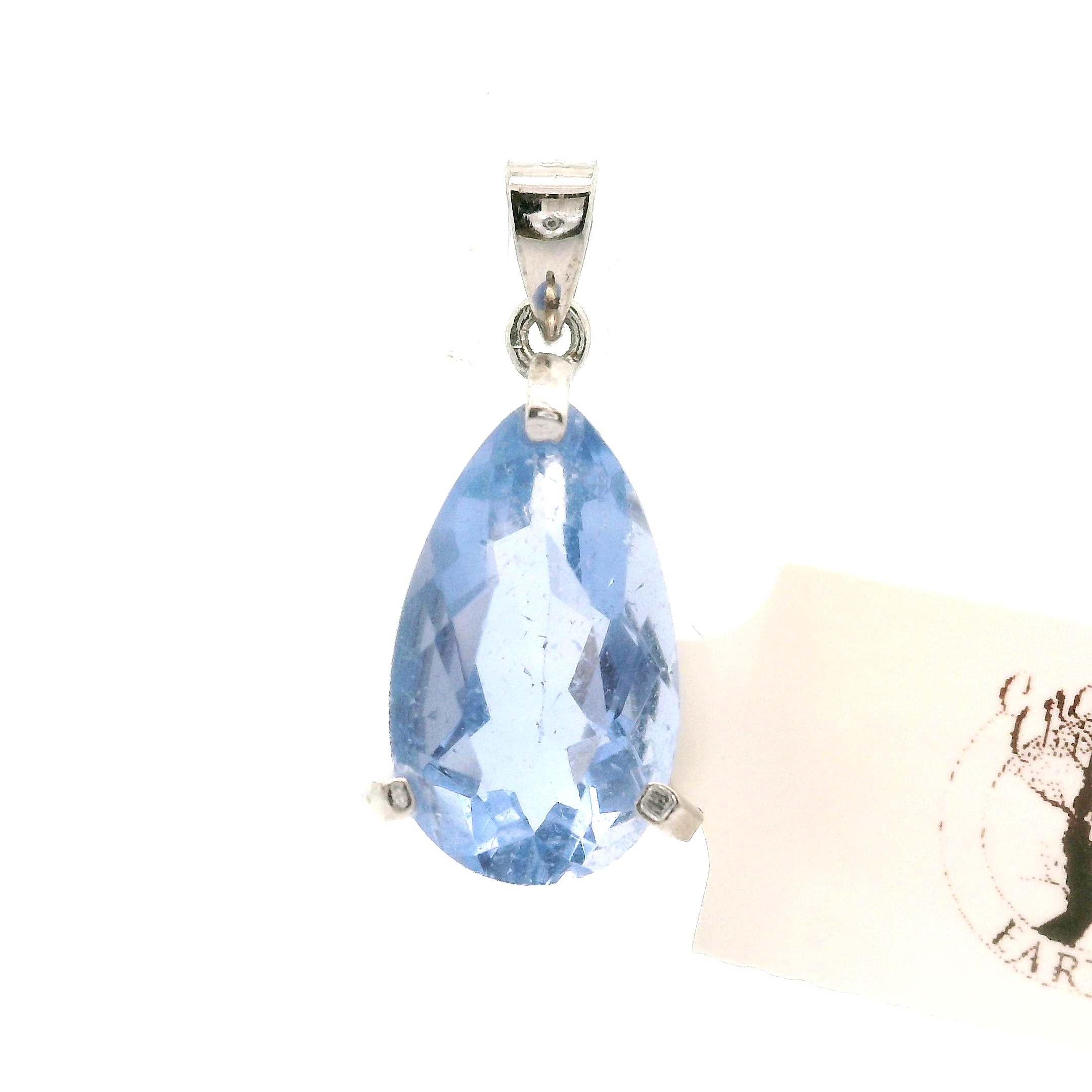 Color Changing Blue Fluorite Pendant .925 Silver for Third Eye Balancing and Focus