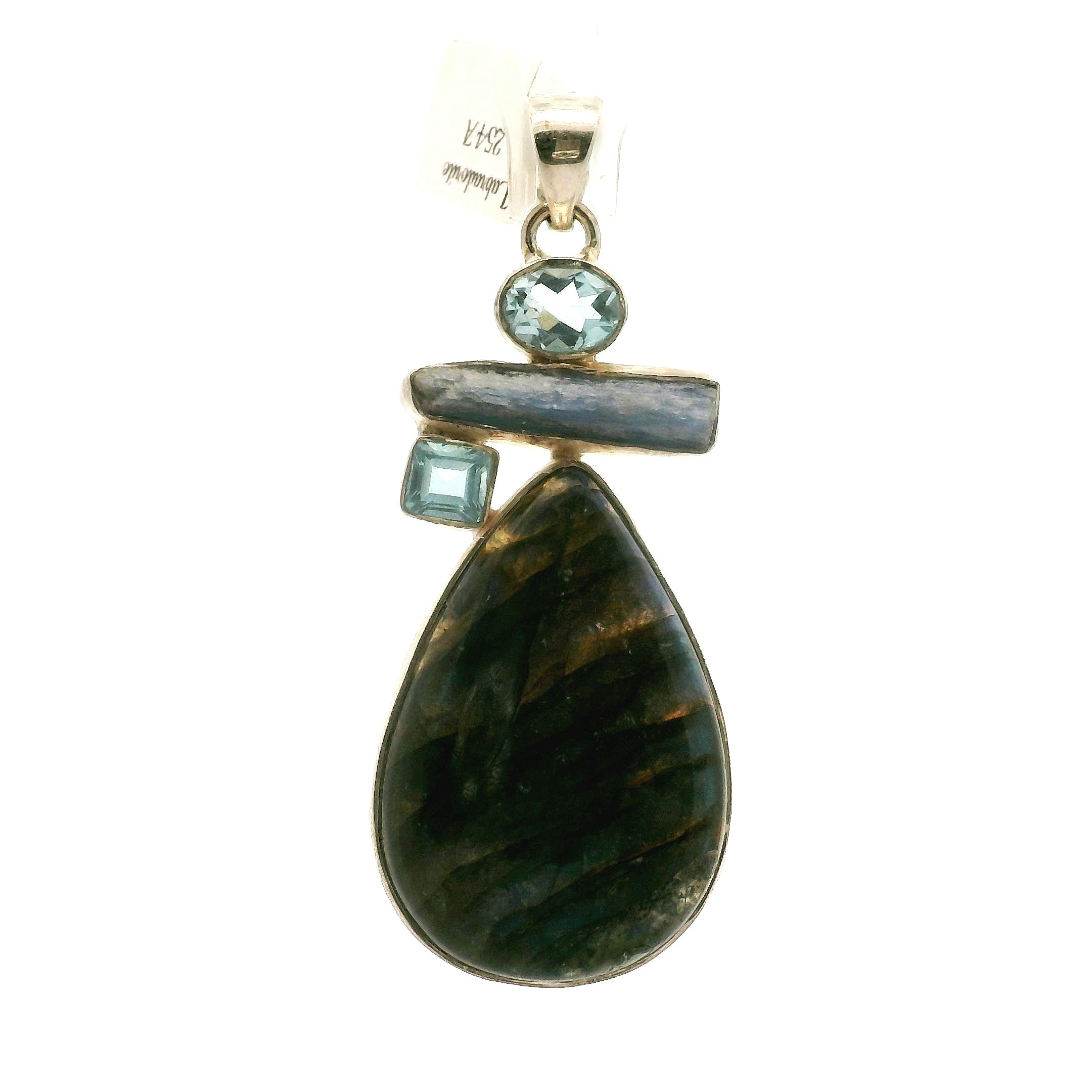 Labradorite Multi-Stone Pendant .925 Silver for Protection and Transforming your Life