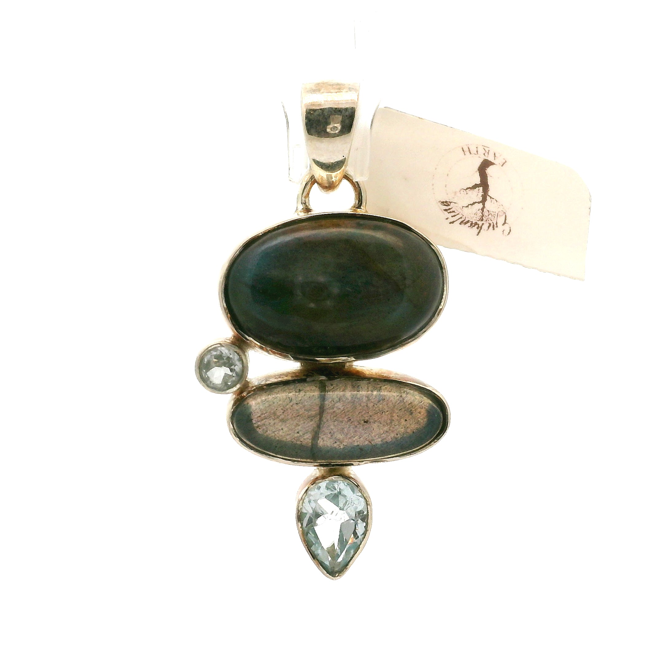 Labradorite Multi-Stone Pendant .925 Silver for Protection and Transforming your Life